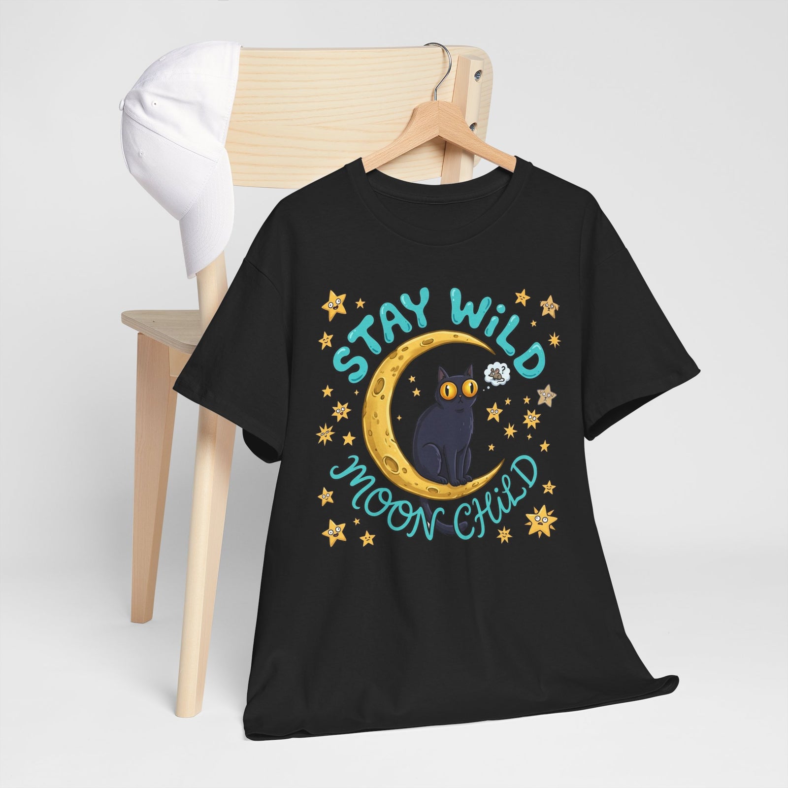 Cat 'Stay Wild Moon Child' T-Shirt