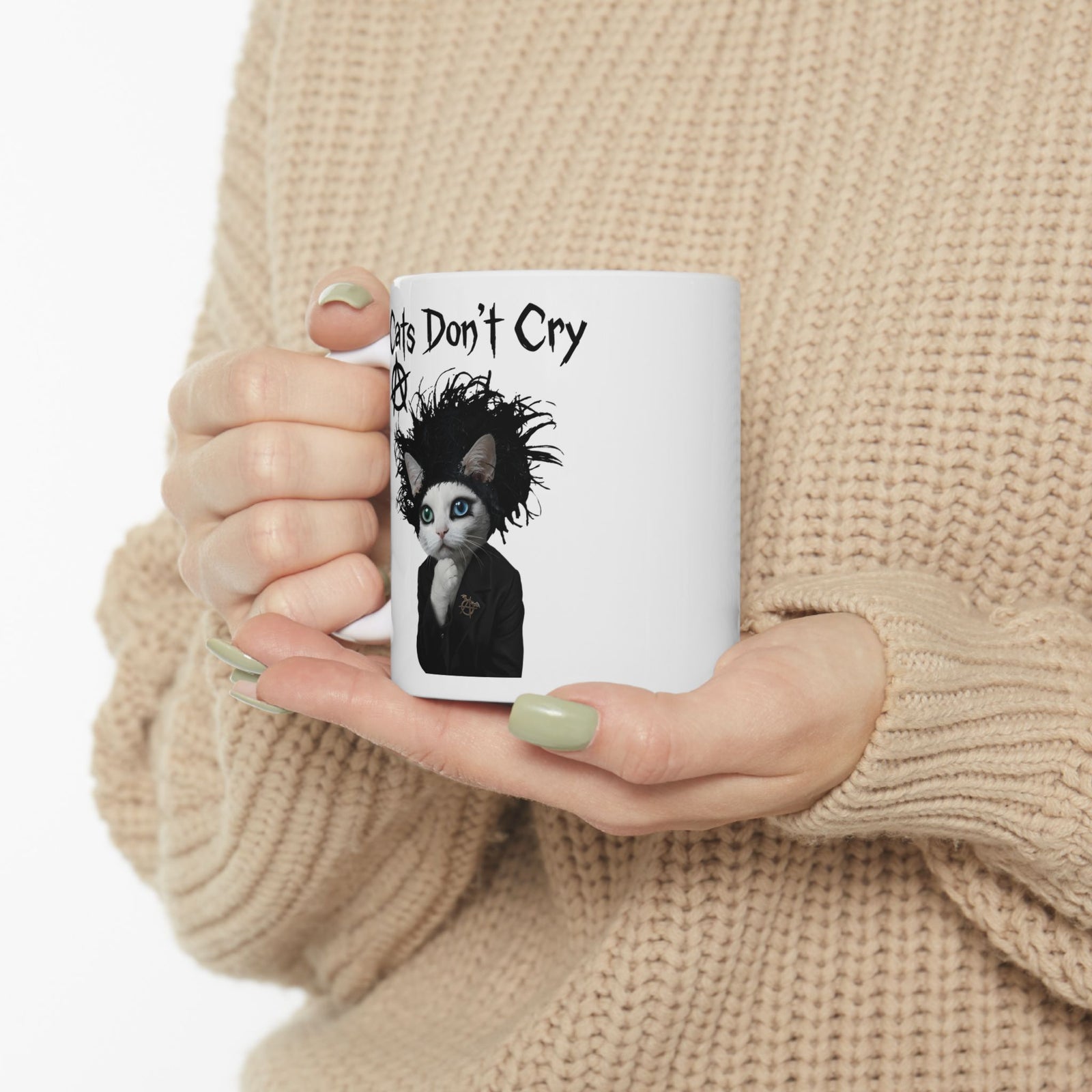 Cats Don't Cry Ceramic Mug — Funny Cat Lover Mug