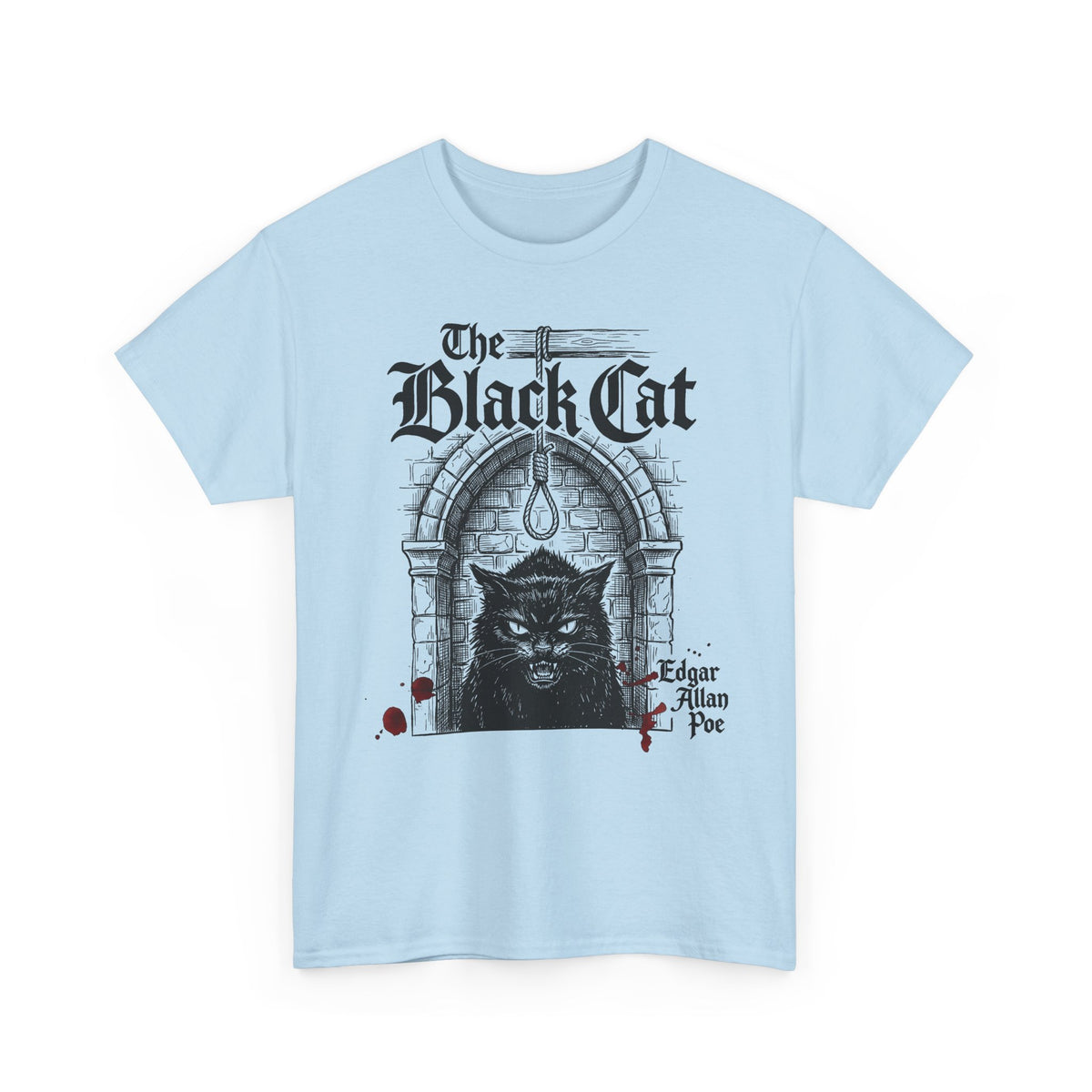 The Black Cat Poe T-Shirt — Gothic Edgar Allan Poe Cat Tee