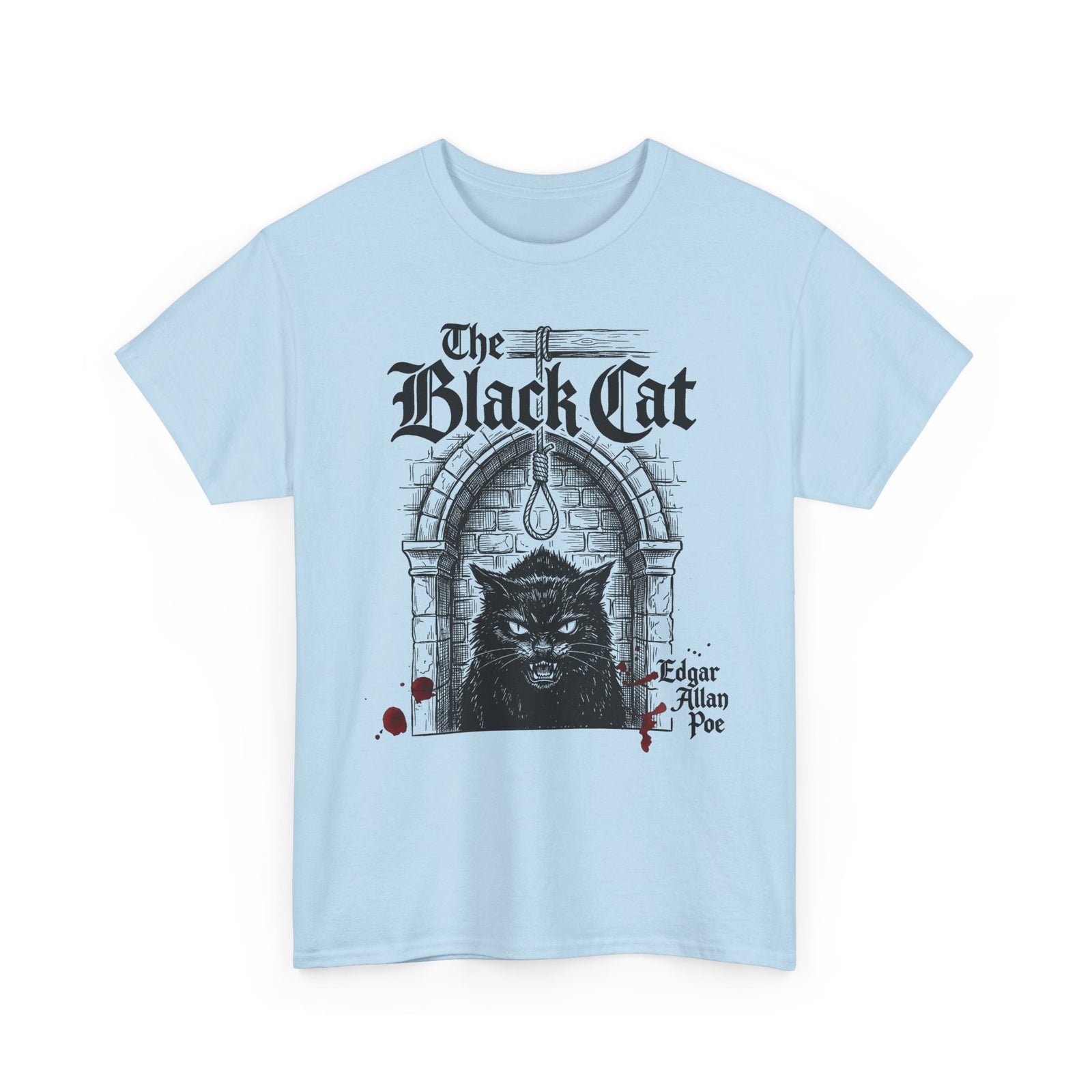 The Black Cat Poe T-Shirt — Gothic Edgar Allan Poe Cat Tee