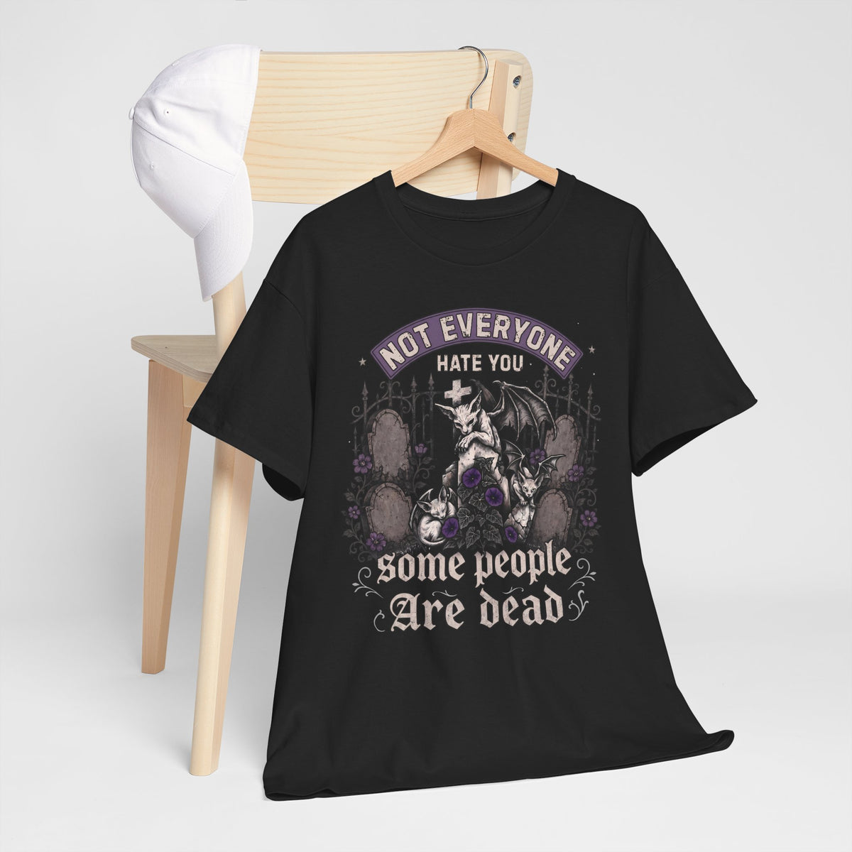 Not Everyone Hate You Some People Are Dead T-Shirt — Funny Goth Sphynx Cat Tee