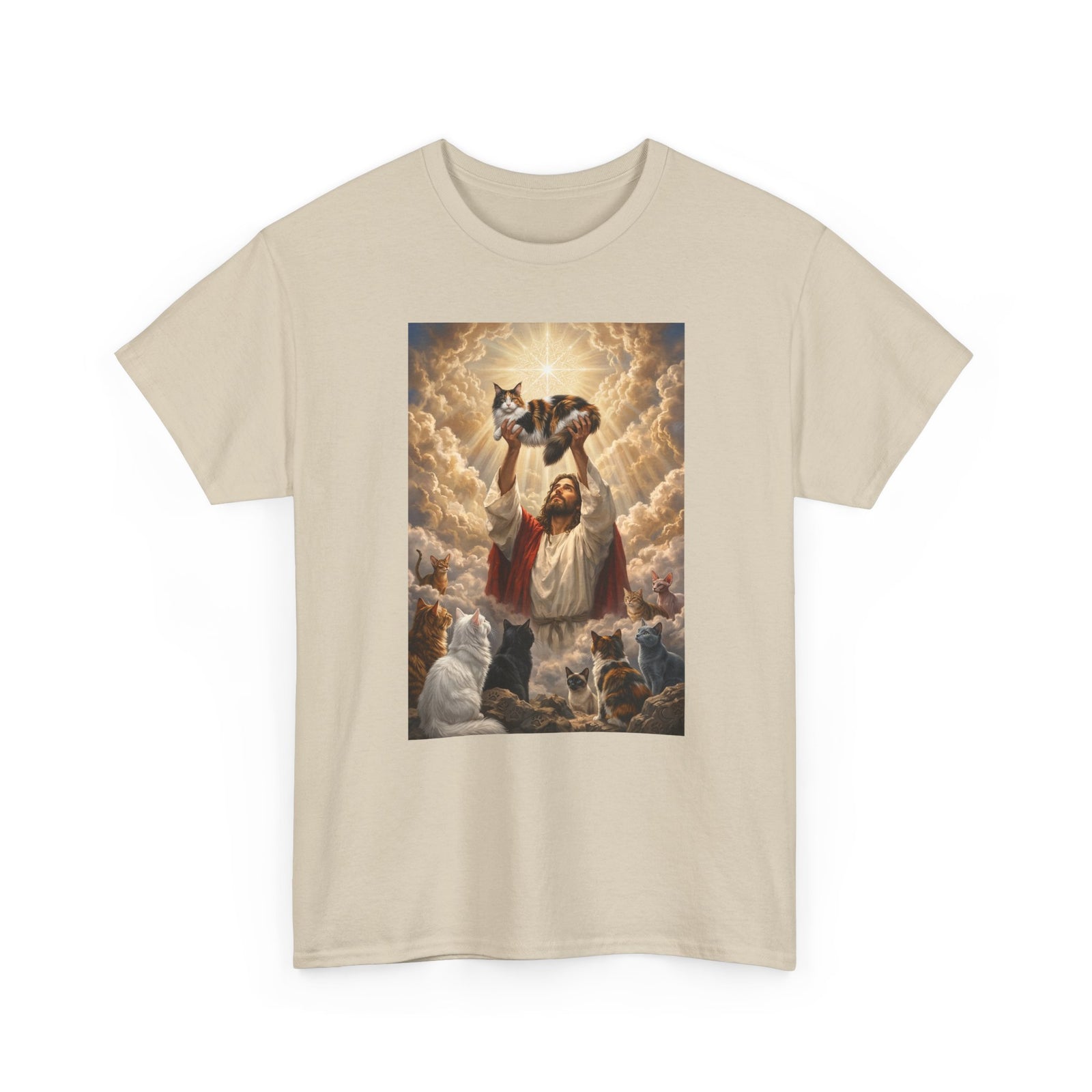 Jesus With Cats T-Shirt — Christian Cat Lover Tee