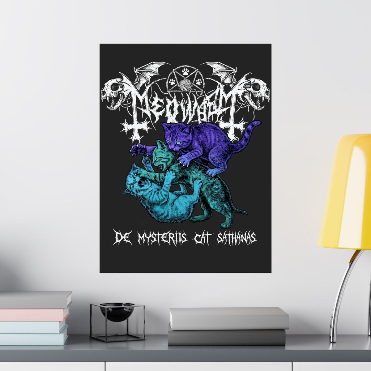 Meowmetal Cat Rock Poster