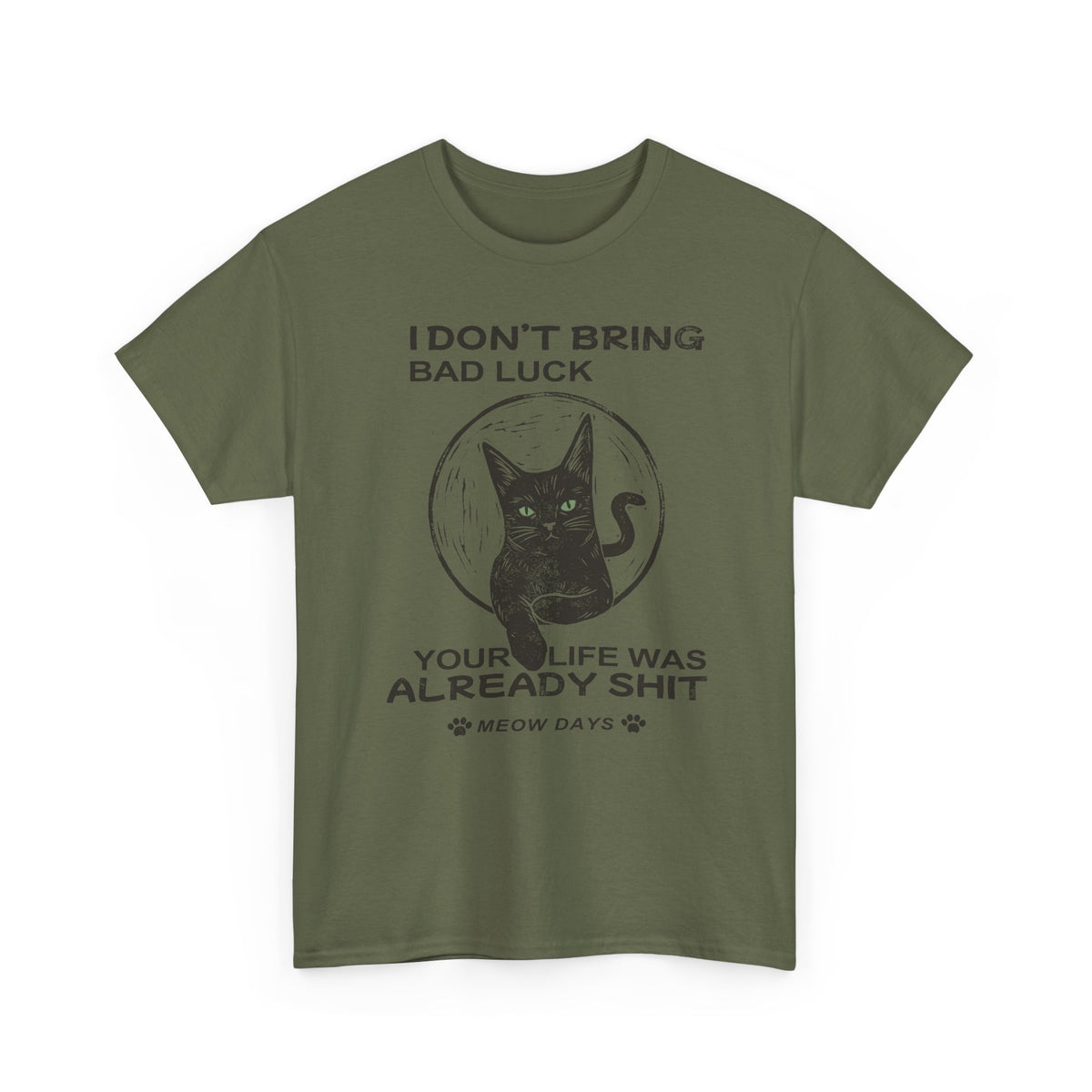 Black Cats Don't Bring Bad Luck T-Shirt — Cute Witchy Cat Tee for Cat Lovers