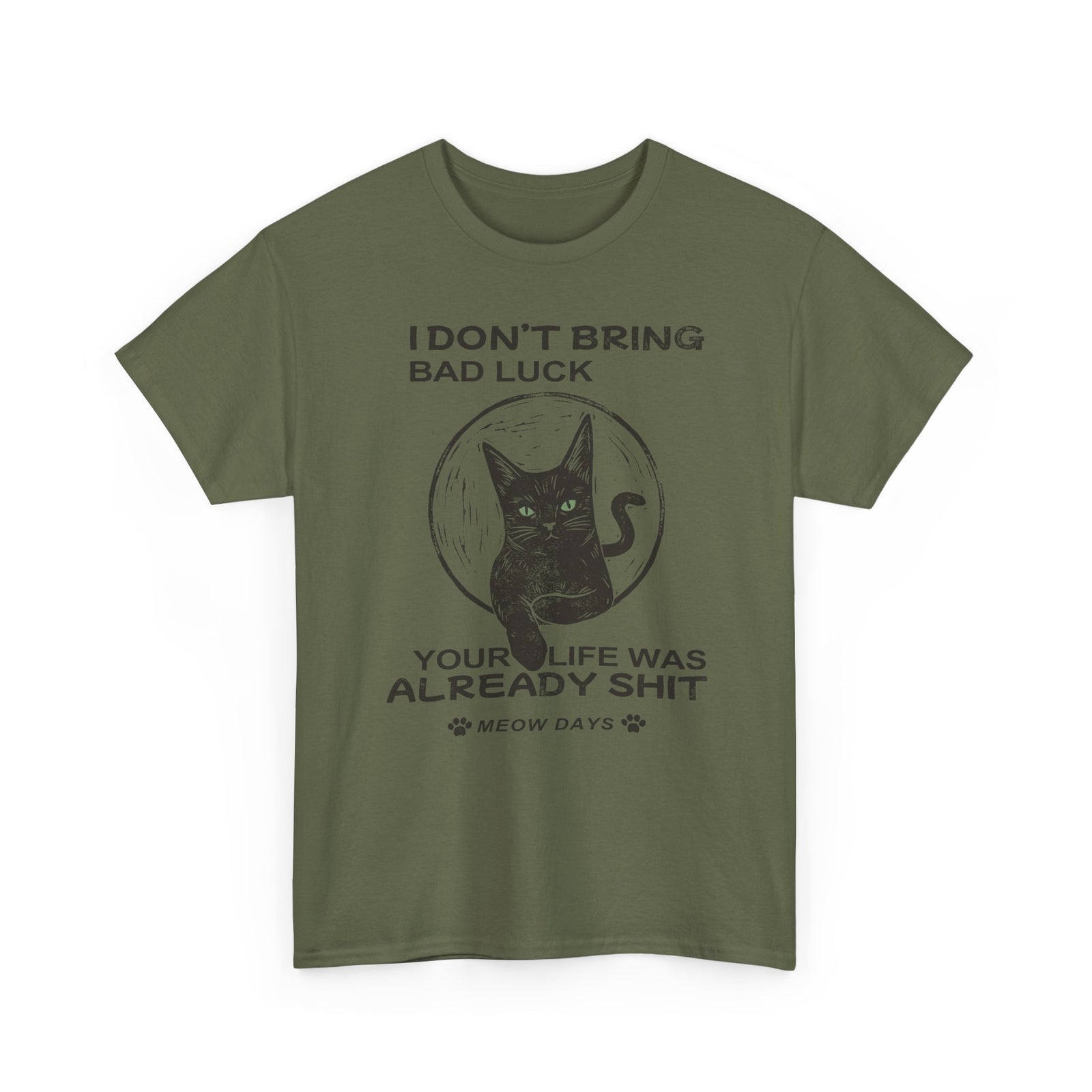 Black Cats Don't Bring Bad Luck T-Shirt — Cute Witchy Cat Tee for Cat Lovers
