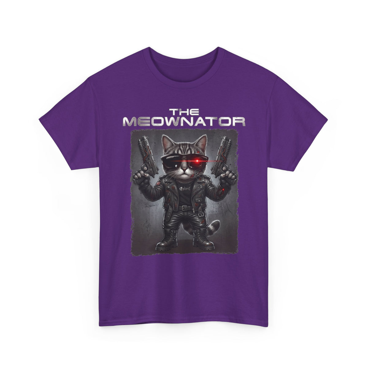 The Meownator T-Shirt — Funny Sci-Fi Cyborg Cat Parody Tee