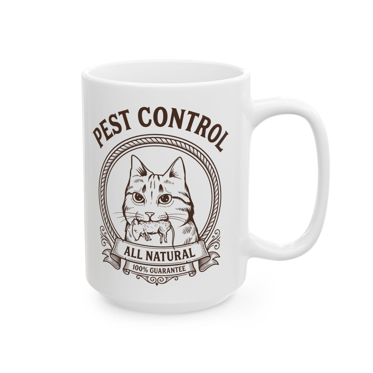 All Natural Pest Control – Funny Cat Ceramic Mug