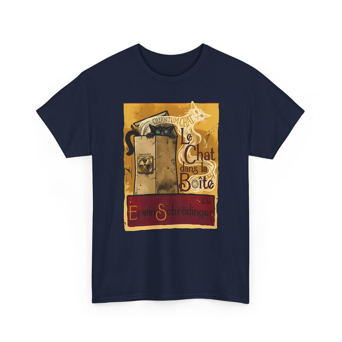 Le Chat dans la Boite Cat T-Shirt — Cute French Cat Graphic Tee