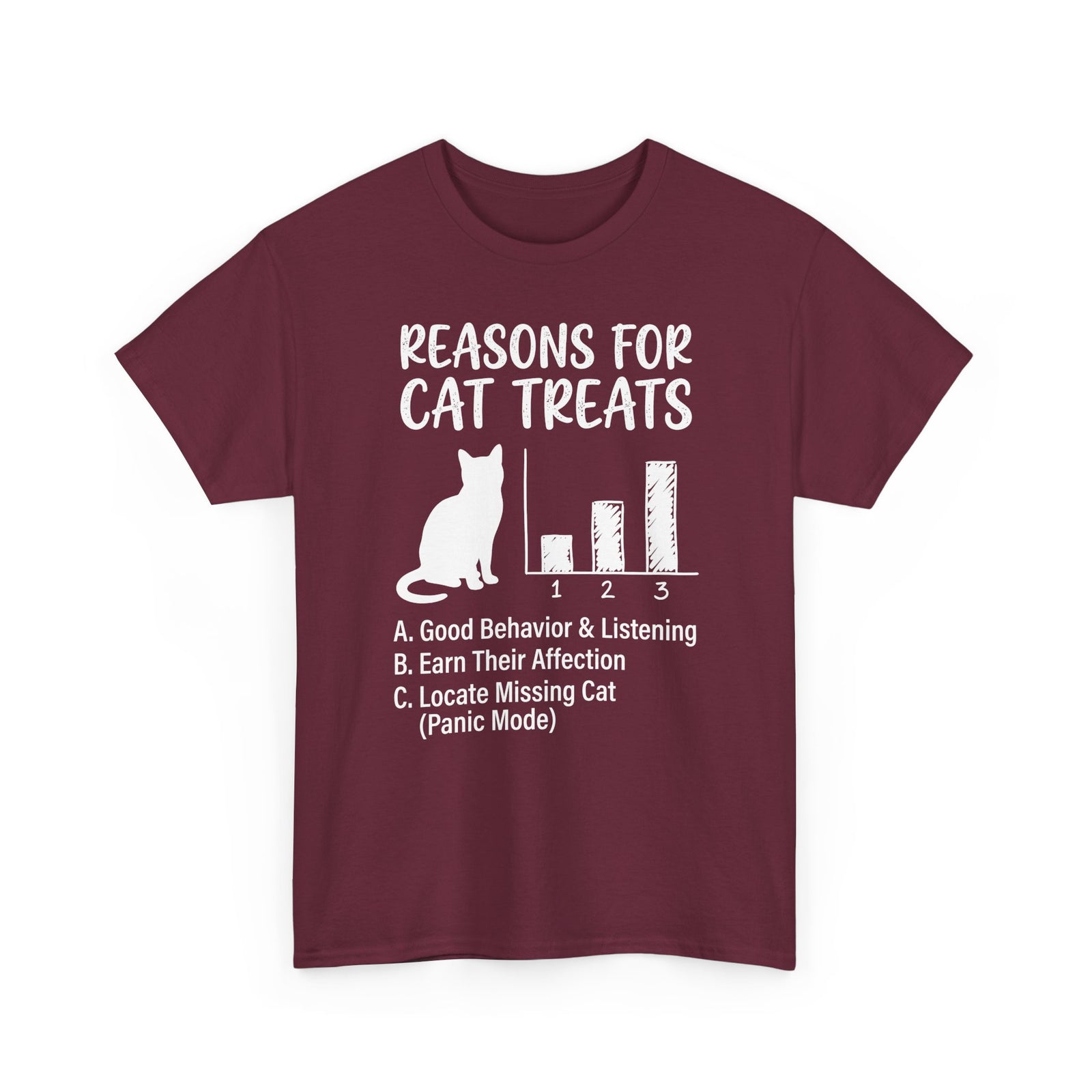 Reasons For Cat Treats T-Shirt — Cute Cat Lover Tee