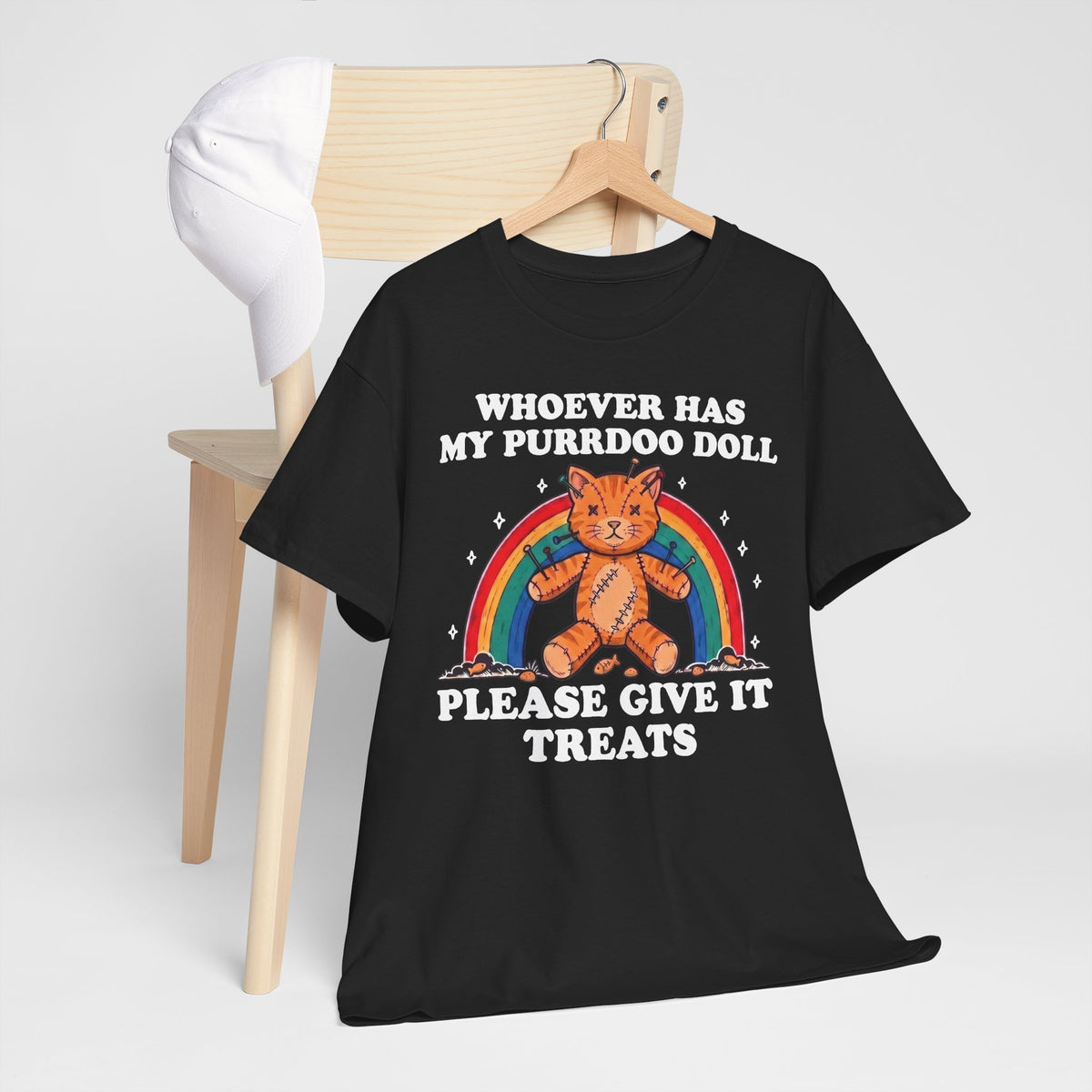 Whoever Has My Purrdoo Doll Please Give It Treats Shirt — Funny Cat Voodoo T-Shirt