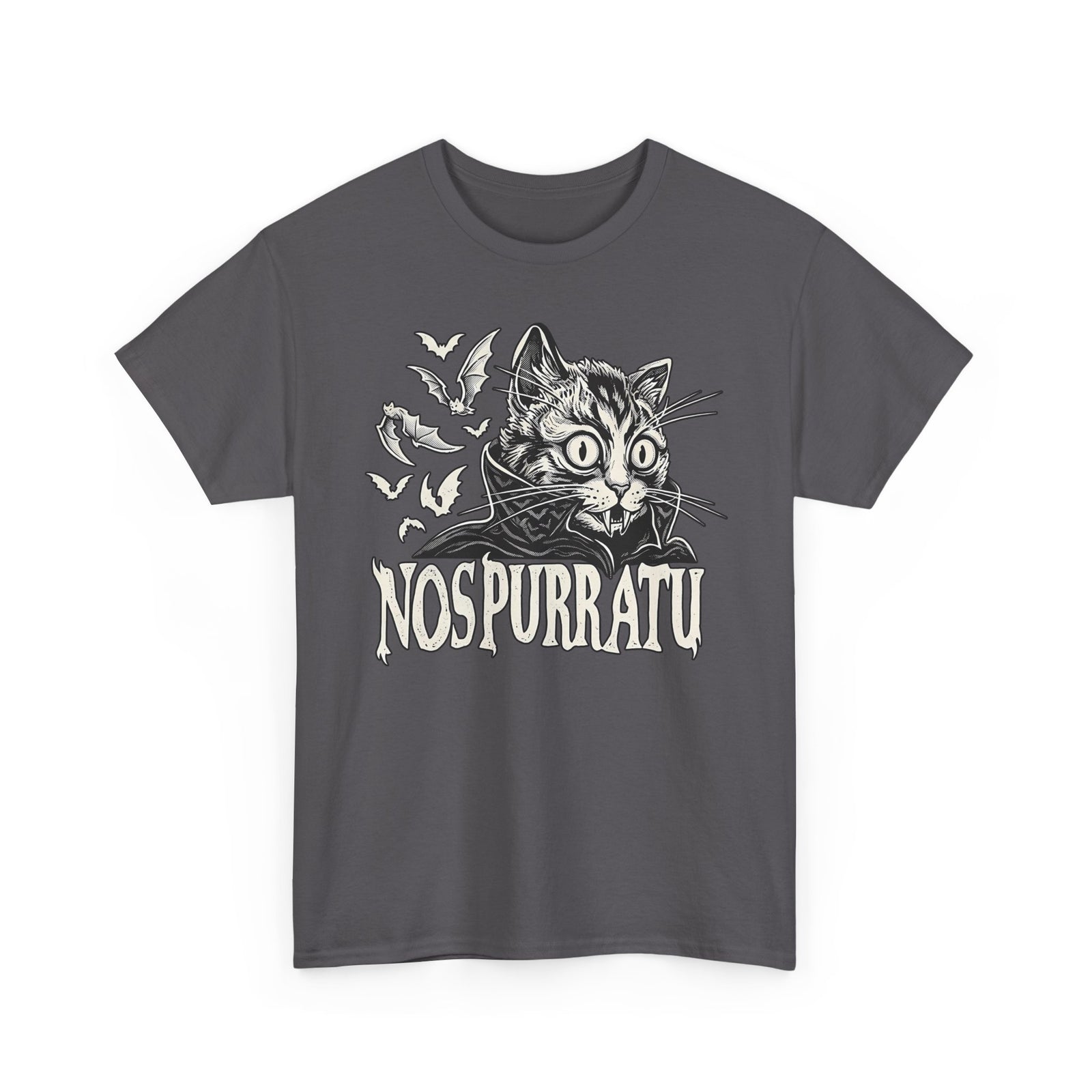 Nosferatu Cat T-Shirt — "Nospurratu Cat Nosferatu" Gothic Vampire Cat Tee