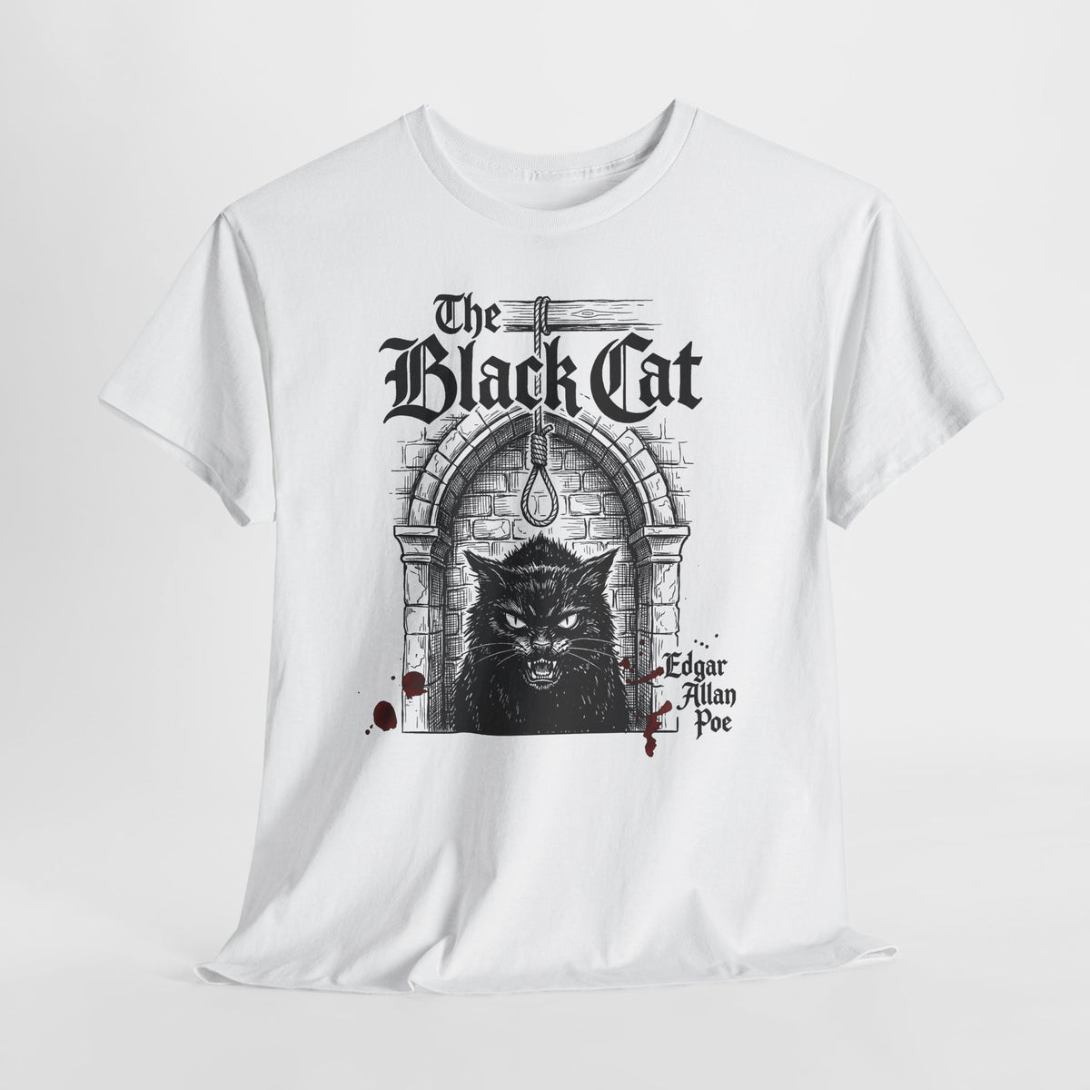 The Black Cat Poe T-Shirt — Gothic Edgar Allan Poe Cat Tee