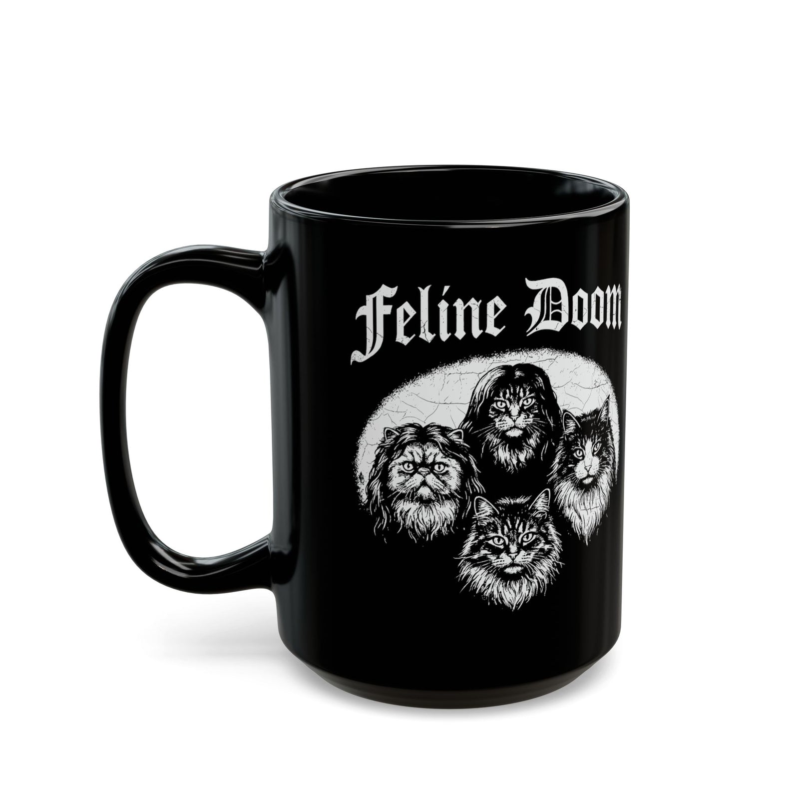 Feline Doom Cat Sabbath Black Mug