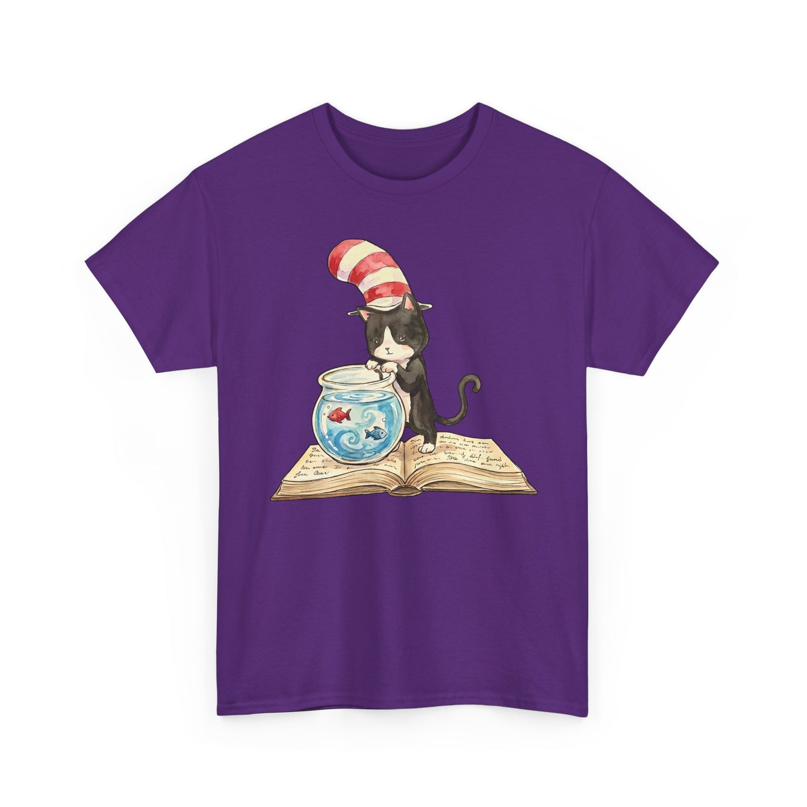 Tuxedo Cat 'Red Fish Blue Fish' T-Shirt