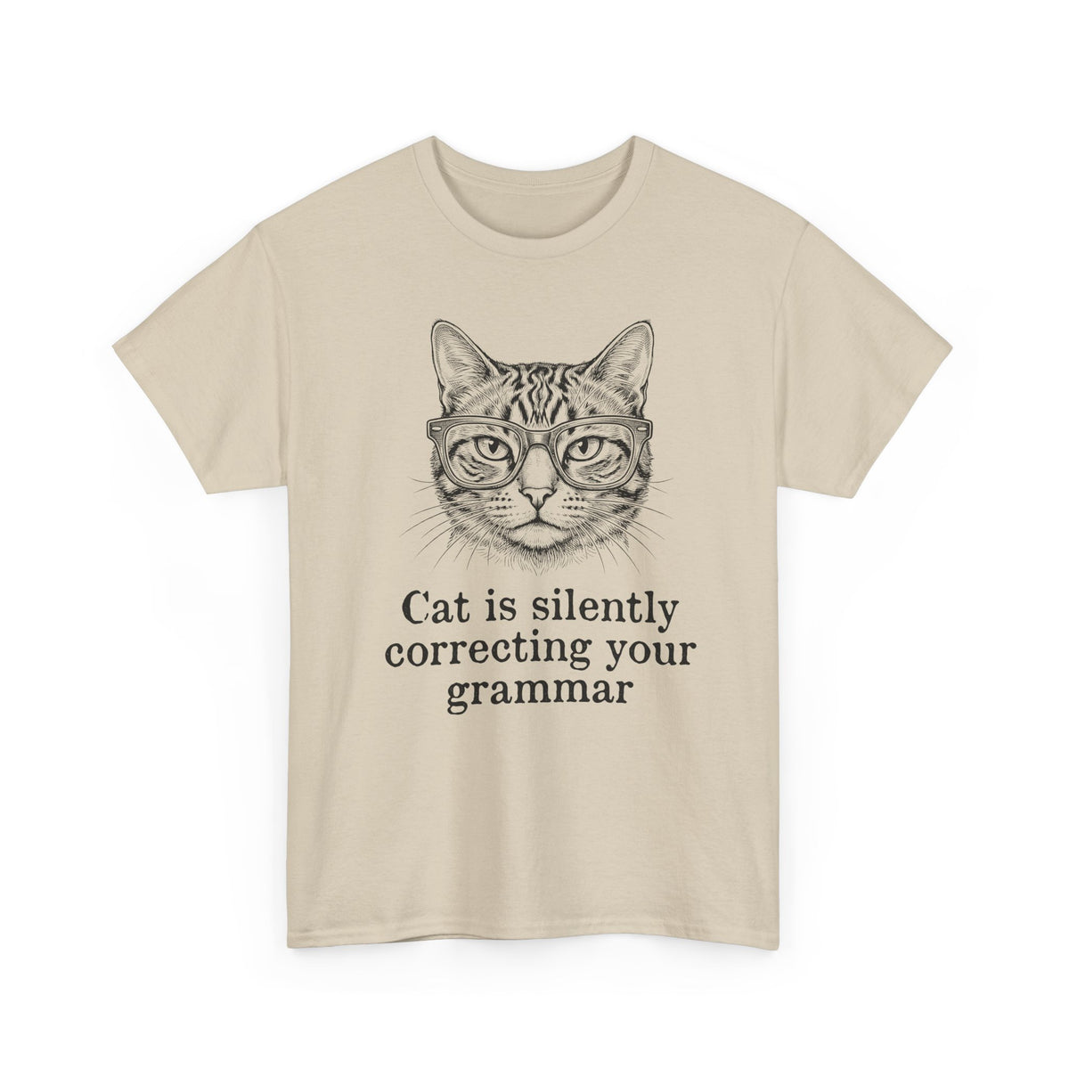 Cat Is Silently Correcting Your Grammar T-Shirt — Funny Grammar Cat Tee