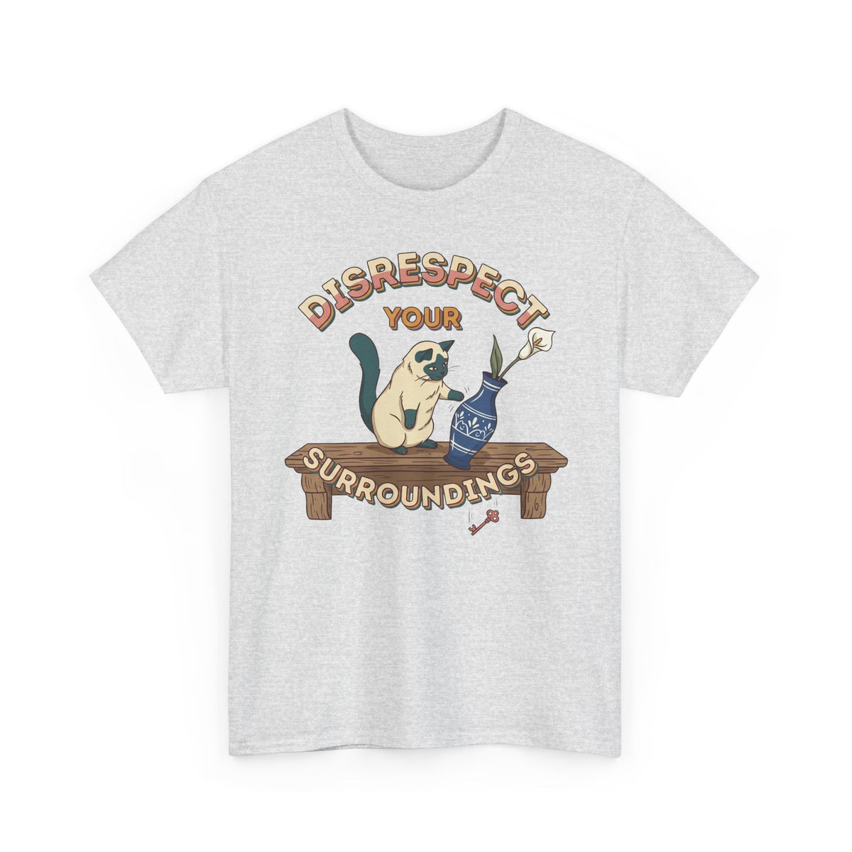 Disrespect Your Surroundings Cat Graphic Tee