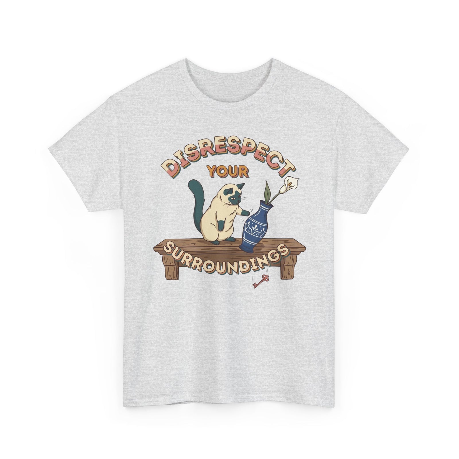 Disrespect Your Surroundings Cat Graphic Tee