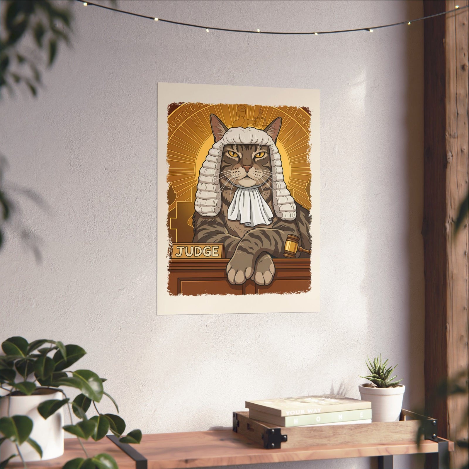 Cat Judge Poster Funny Cat Lawyer / Judge Graphic Poster
