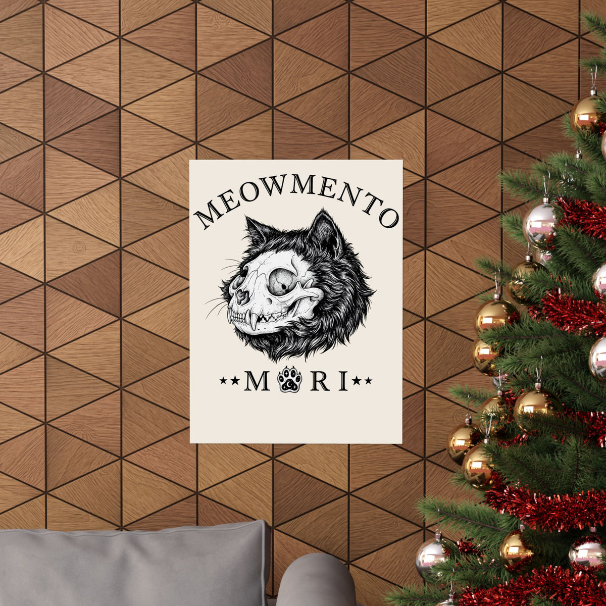 Meowmento Cat Poster — Humorous Cat Memorial Poster