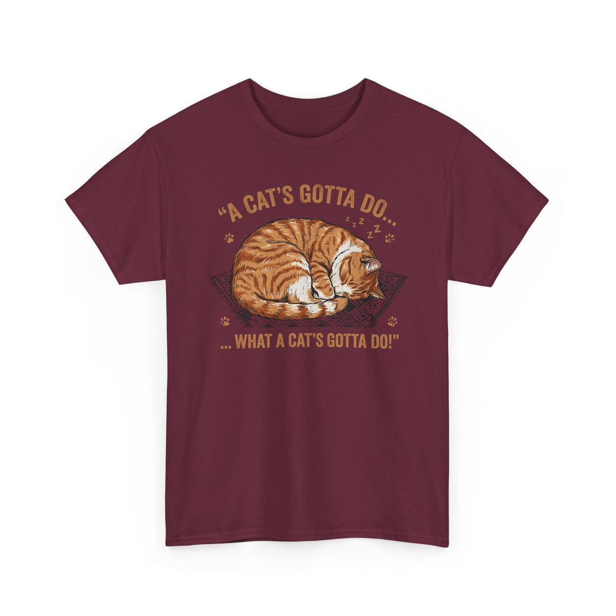 Cat Lover T-Shirt — Sleeping Cat Graphic Tee