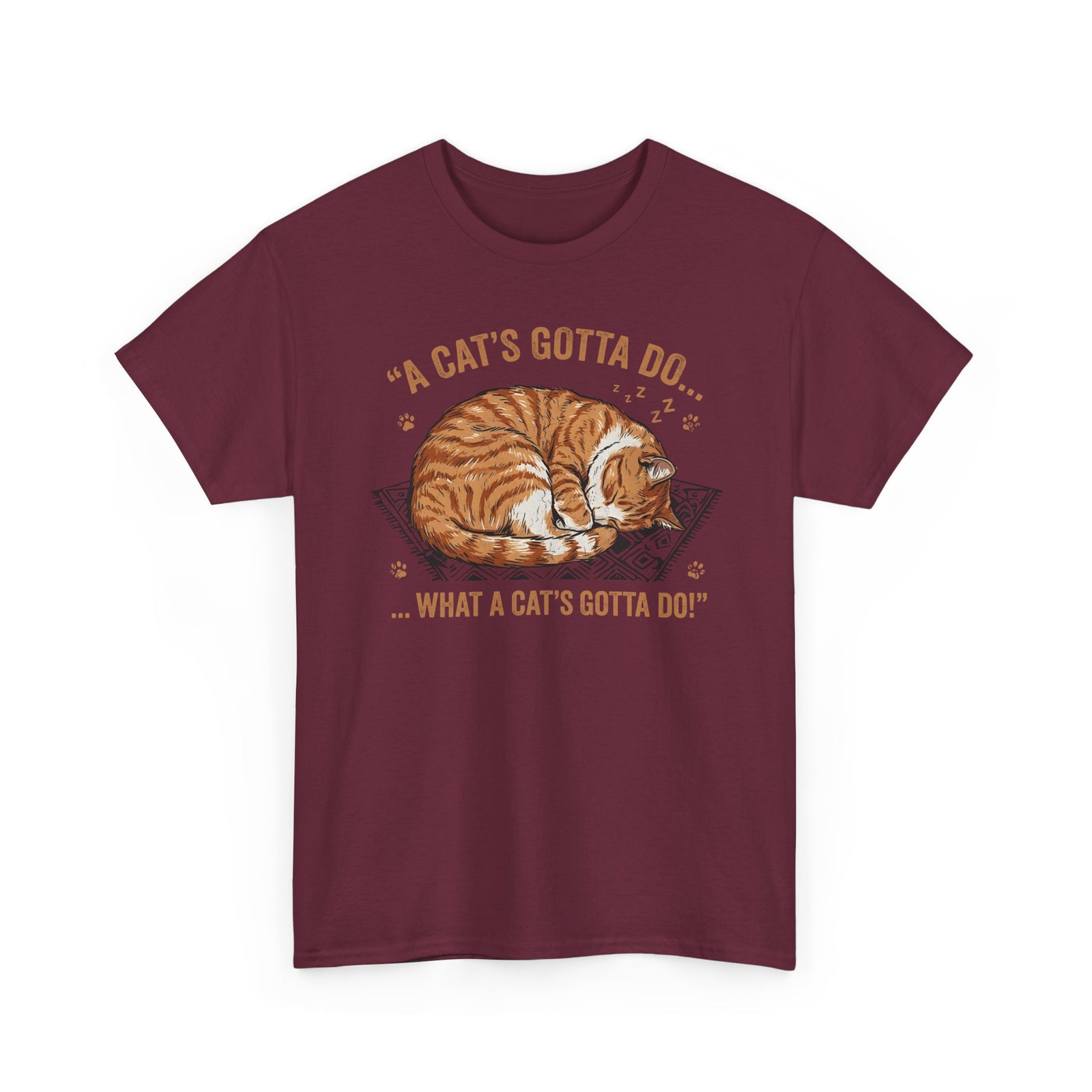 Cat Lover T-Shirt — Sleeping Cat Graphic Tee