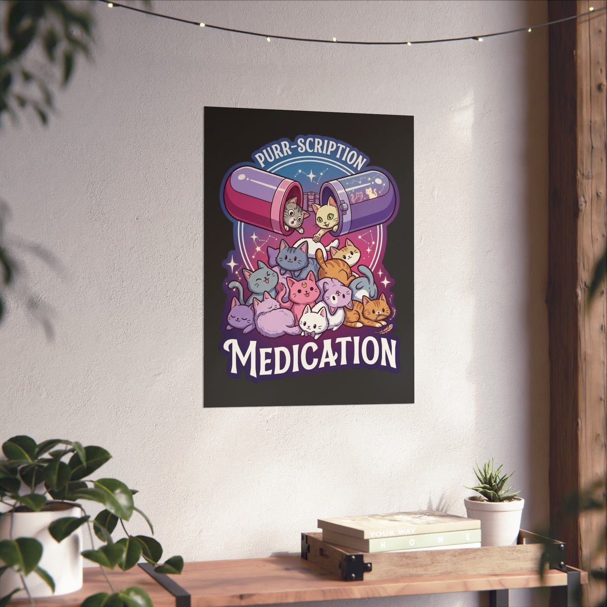 Purr‑Scription Medication Cat Poster