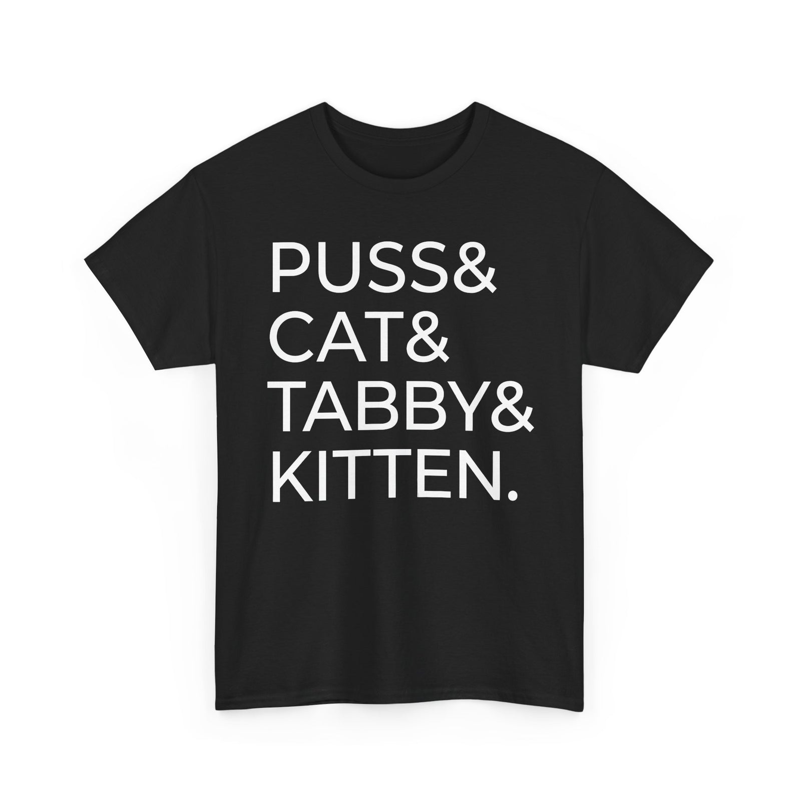 Puss and Kitten Cat Tee — Cute Tabby Cat Graphic T-Shirt