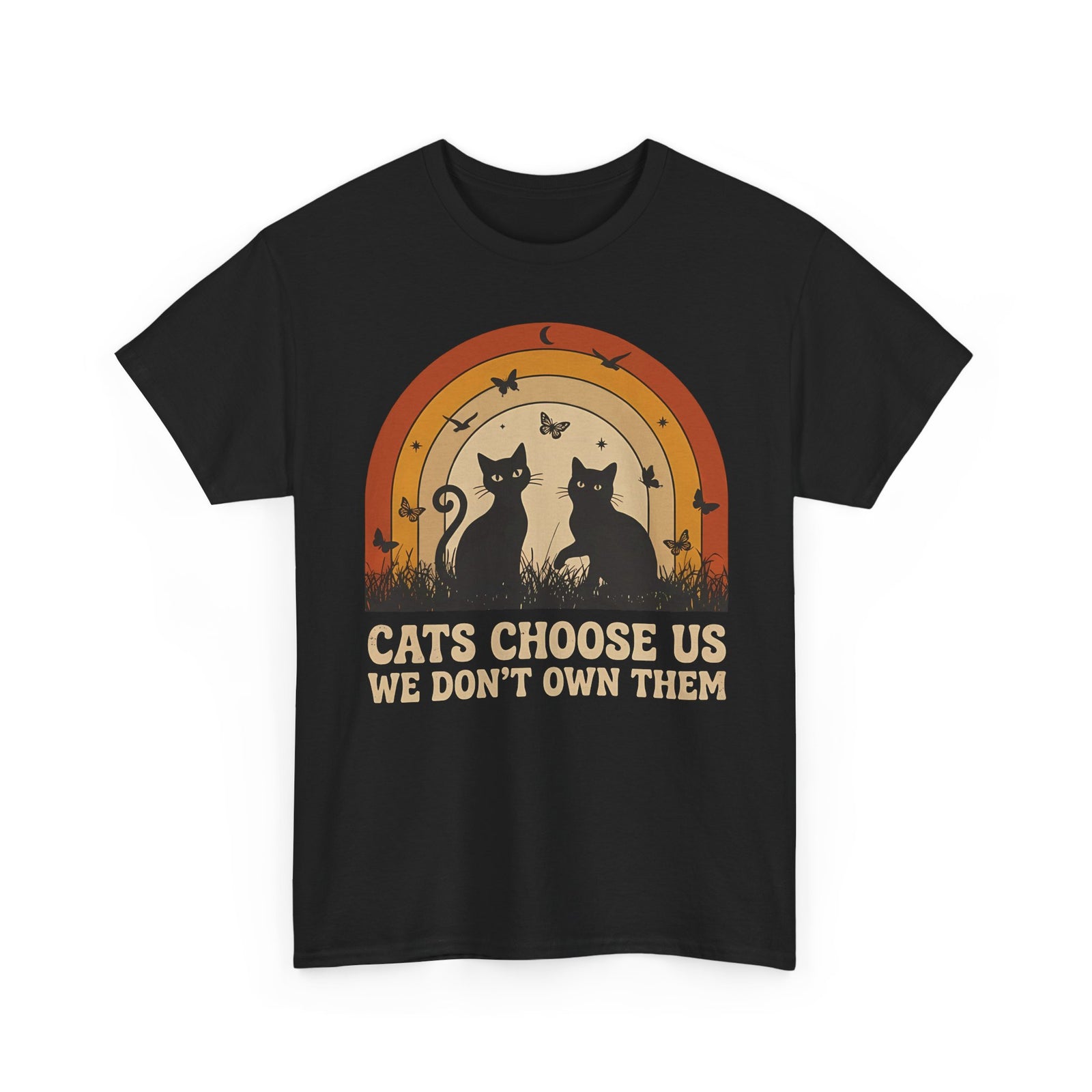 Cats Choose Us Tee — "Cats Choose Us, We Don't Own Them" Cat Lover T‑Shirt