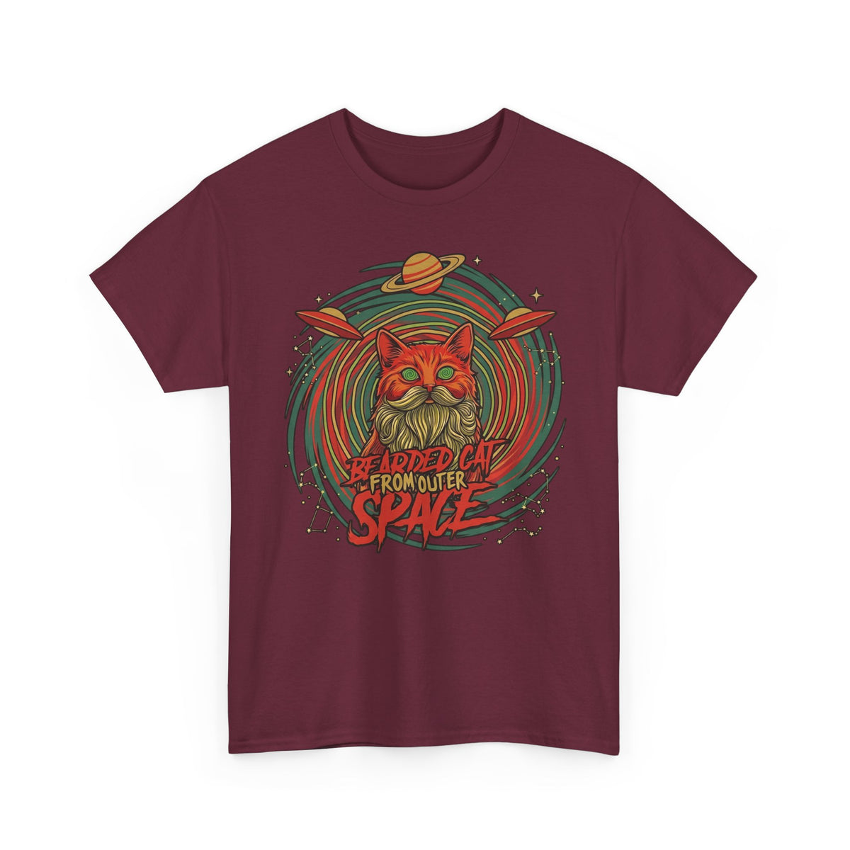 Bearded Cat from Outer Space T-Shirt