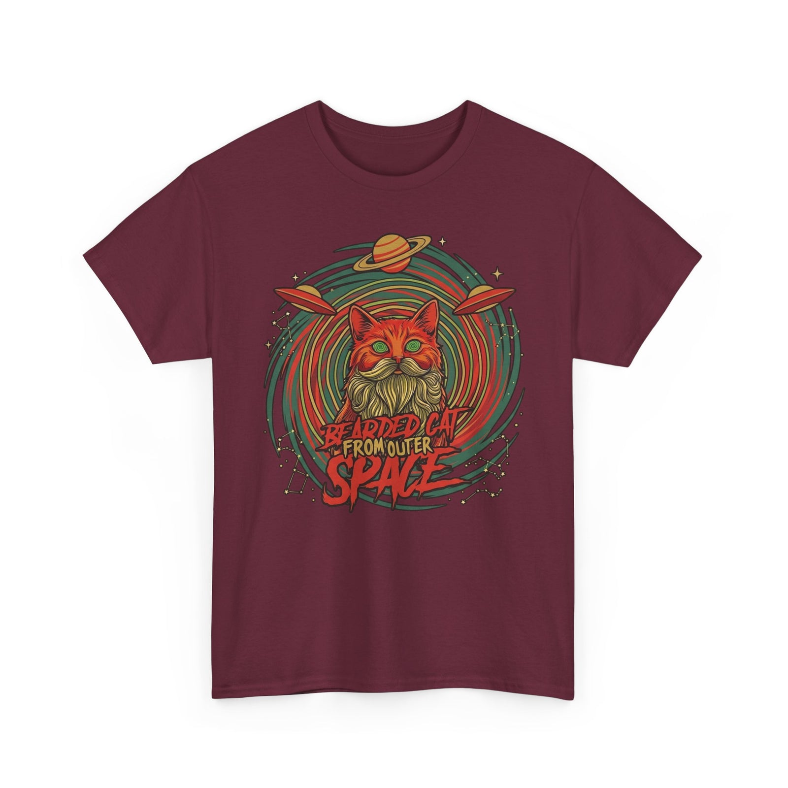 Bearded Cat from Outer Space T-Shirt