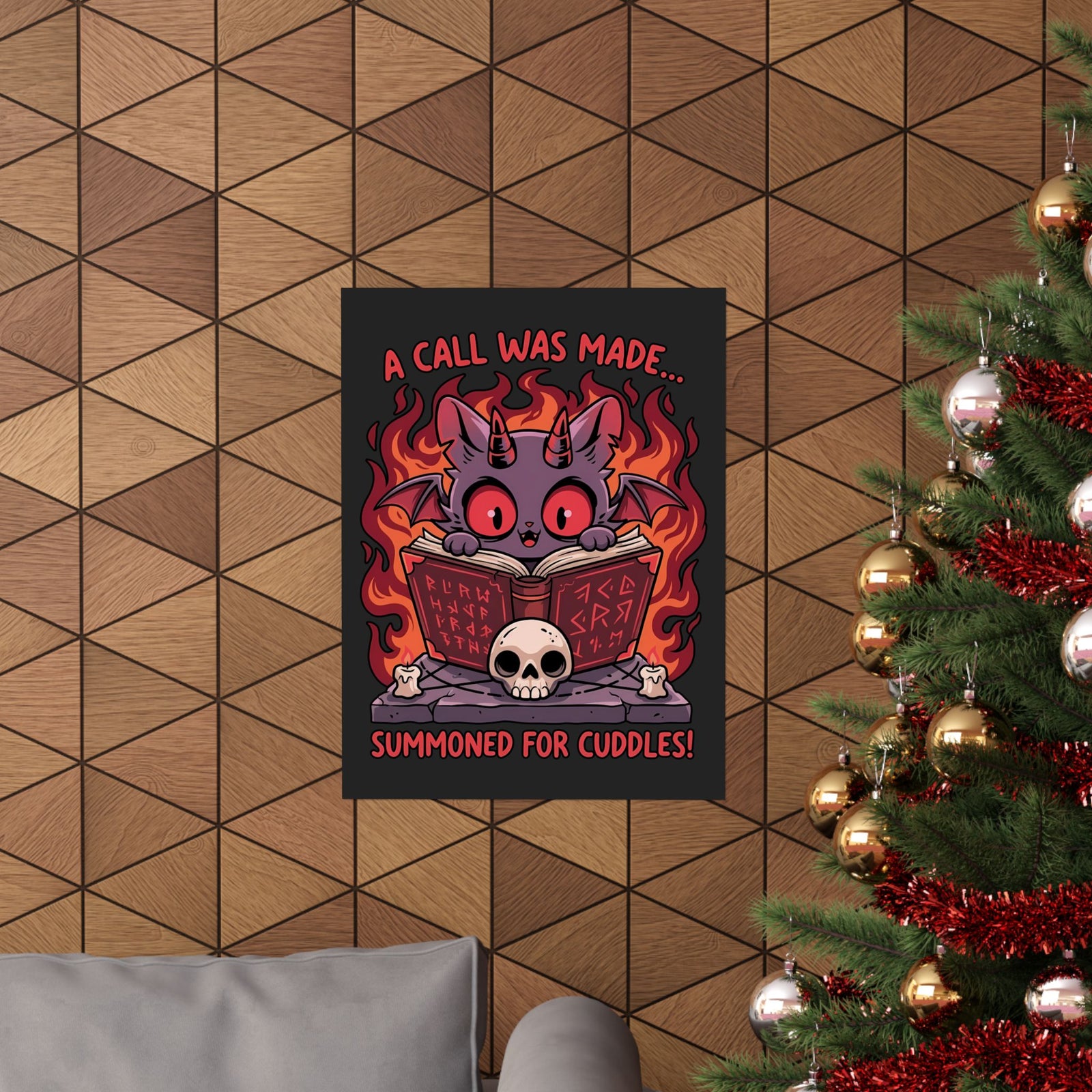 Summoned for Cuddles Cat Poster — "A Call Was Made" Cute Cat Poster