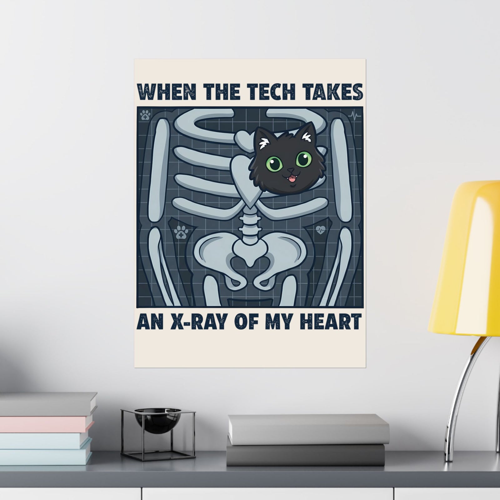 MY HEART IS 100% CAT Poster — Cat Lover Poster