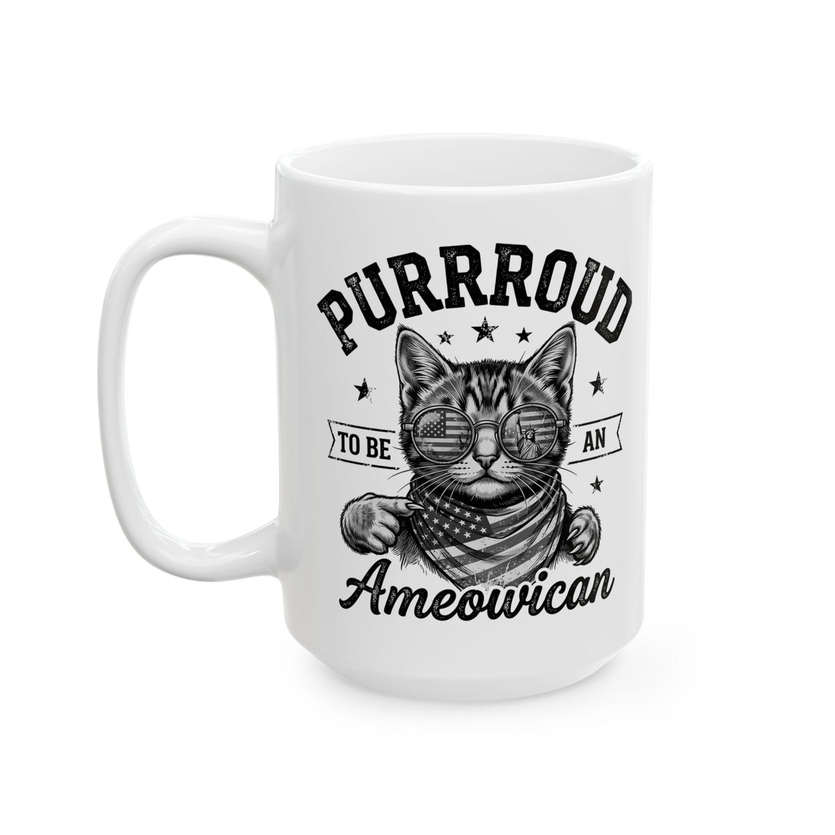 Purroud To Be An Ameowican Ceramic Mug