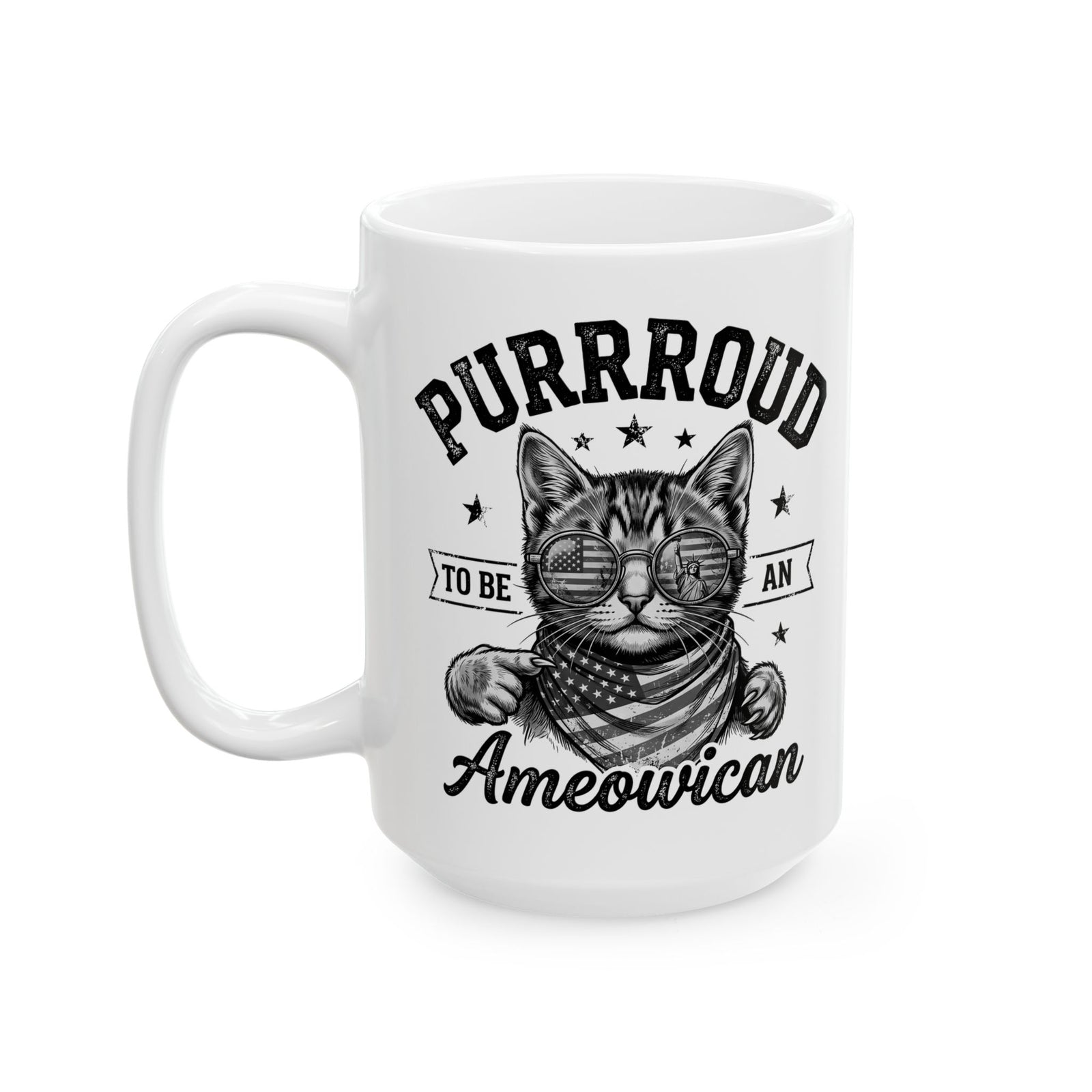 Purroud To Be An Ameowican Ceramic Mug