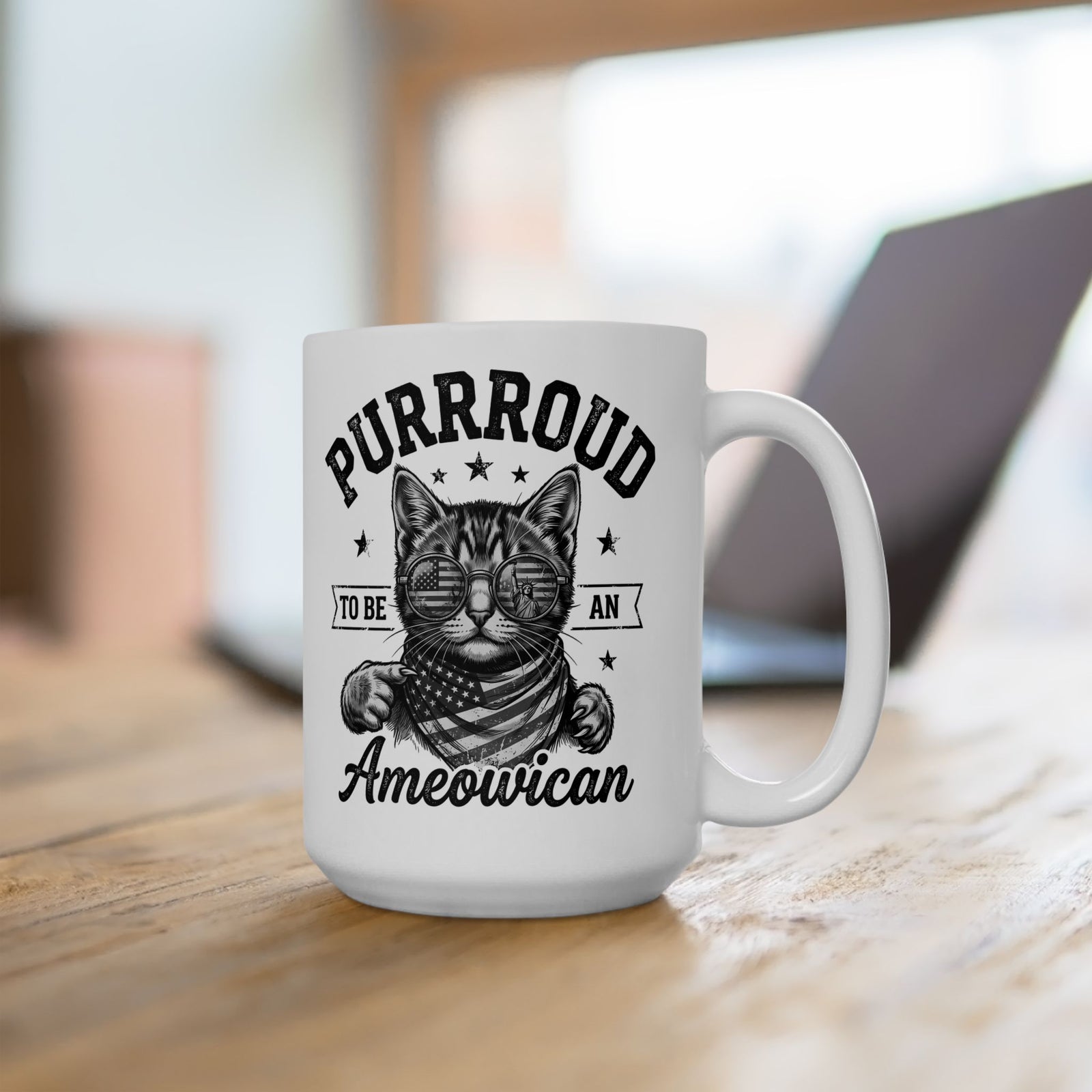 Purroud To Be An Ameowican Ceramic Mug