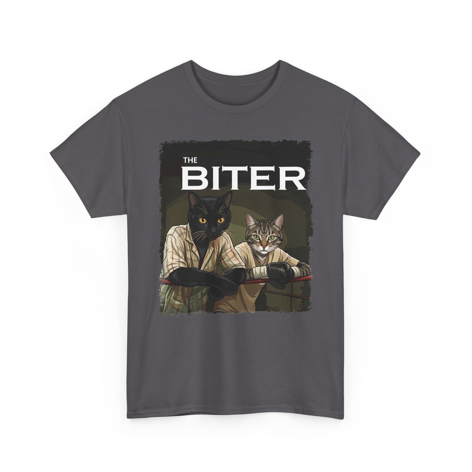 The Biter Cat T-Shirt — Retro Boxing Cats Graphic Tee