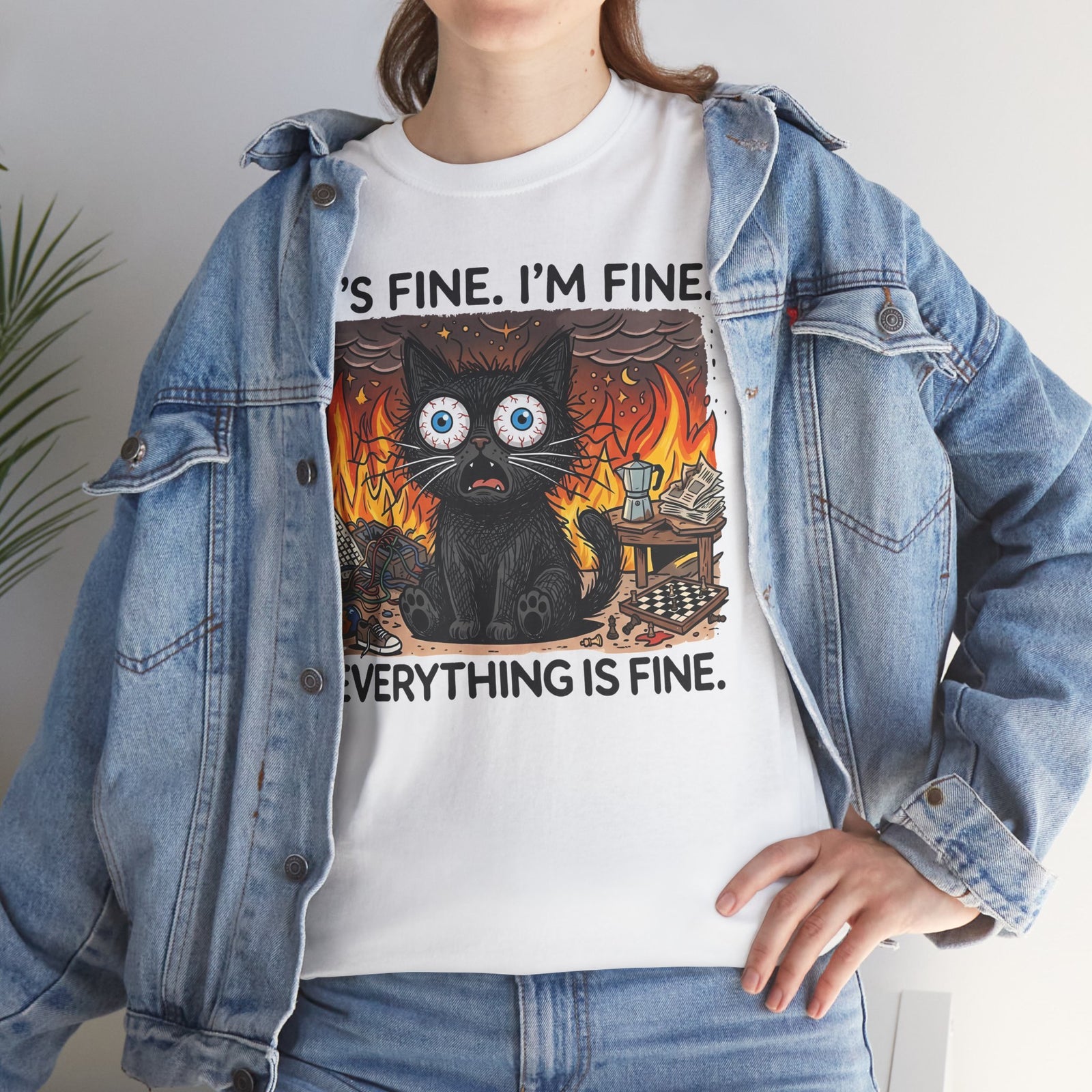 It's Fine I'm Fine Cat T-Shirt