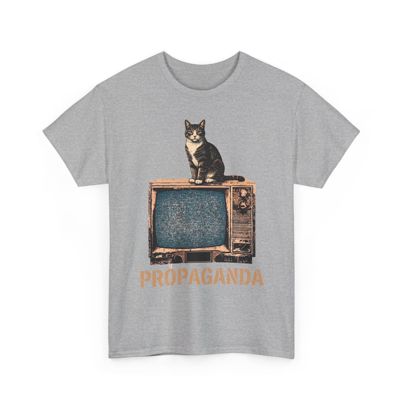 Propaganda Cat T-Shirt — Funny Retro Vintage TV Tabby Tee