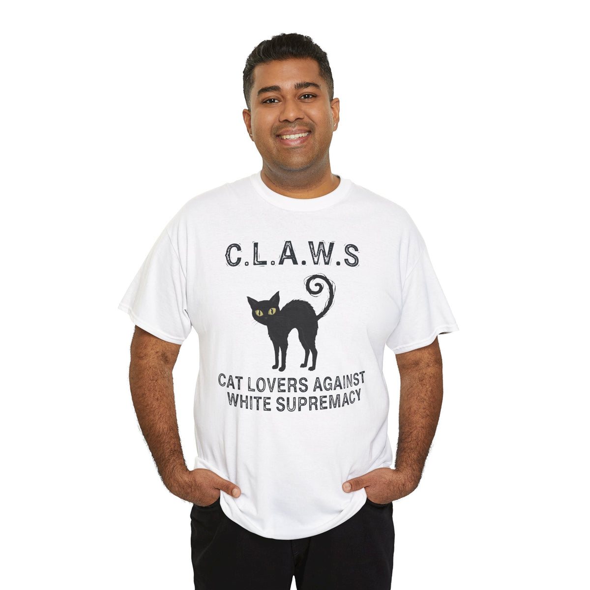 Anti-White Supremacy Cat Shirt — “Claws: Cat Lovers Against White Supremacy” Tee
