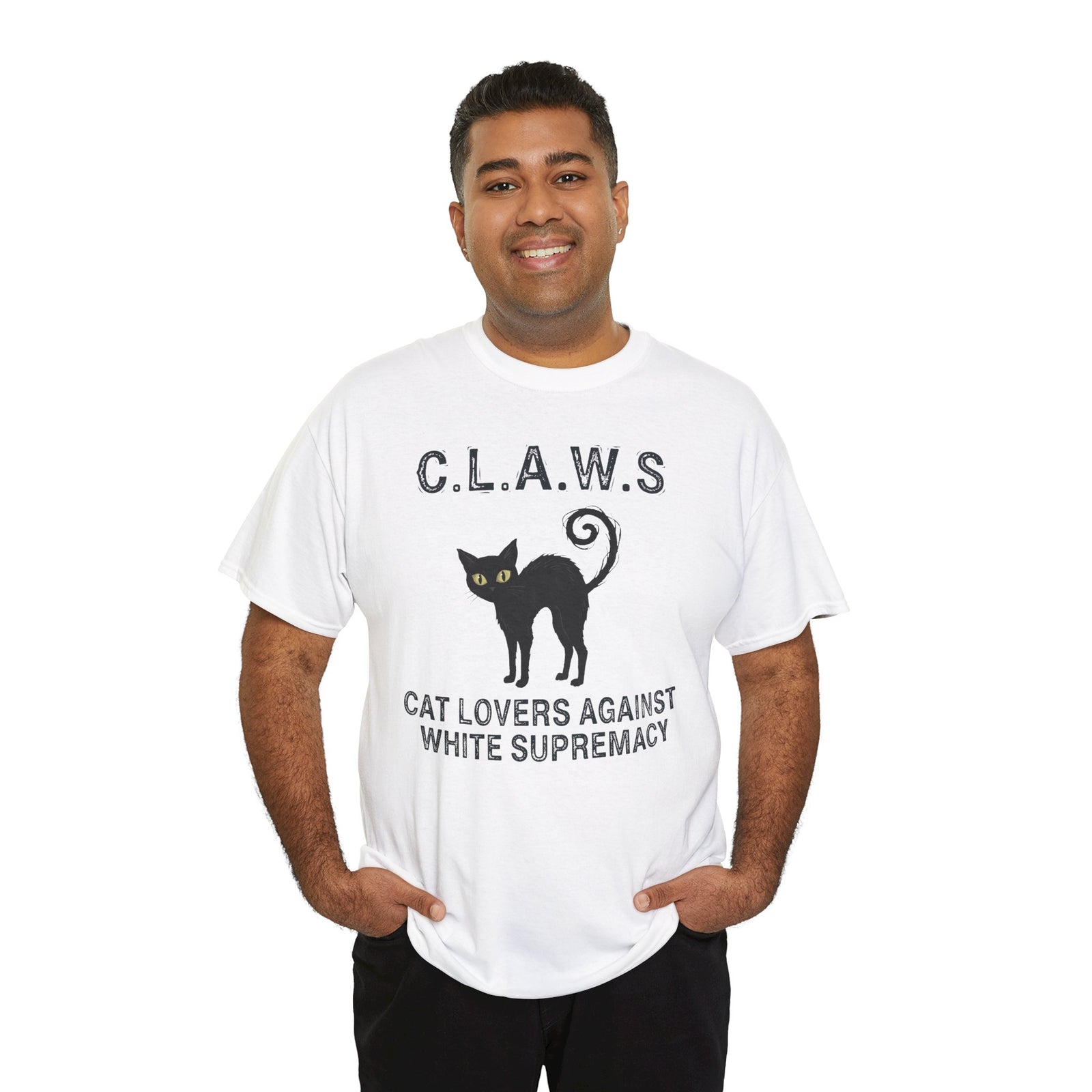 Anti-White Supremacy Cat Shirt — “Claws: Cat Lovers Against White Supremacy” Tee