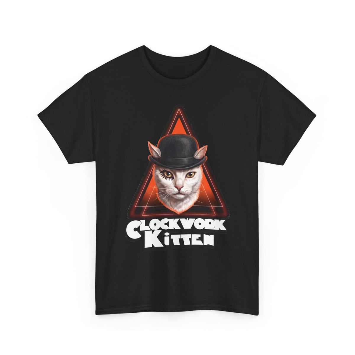 Clockwork Kitten T-Shirt — Funny Clockwork Orange Cat Parody Tee