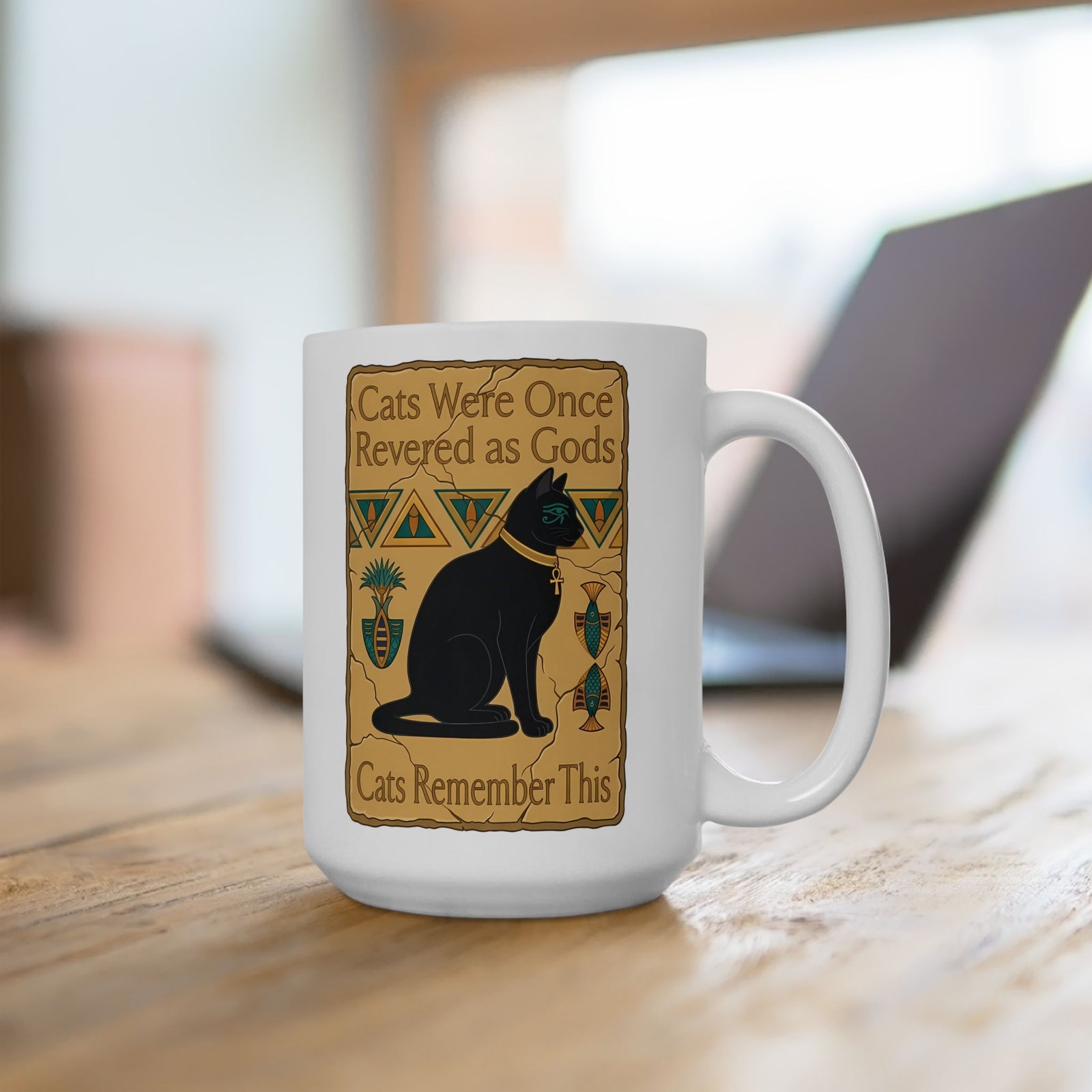 Cats Were Once Revered As Gods Mug — Funny Cat Quote Ceramic Mug for Cat Lovers