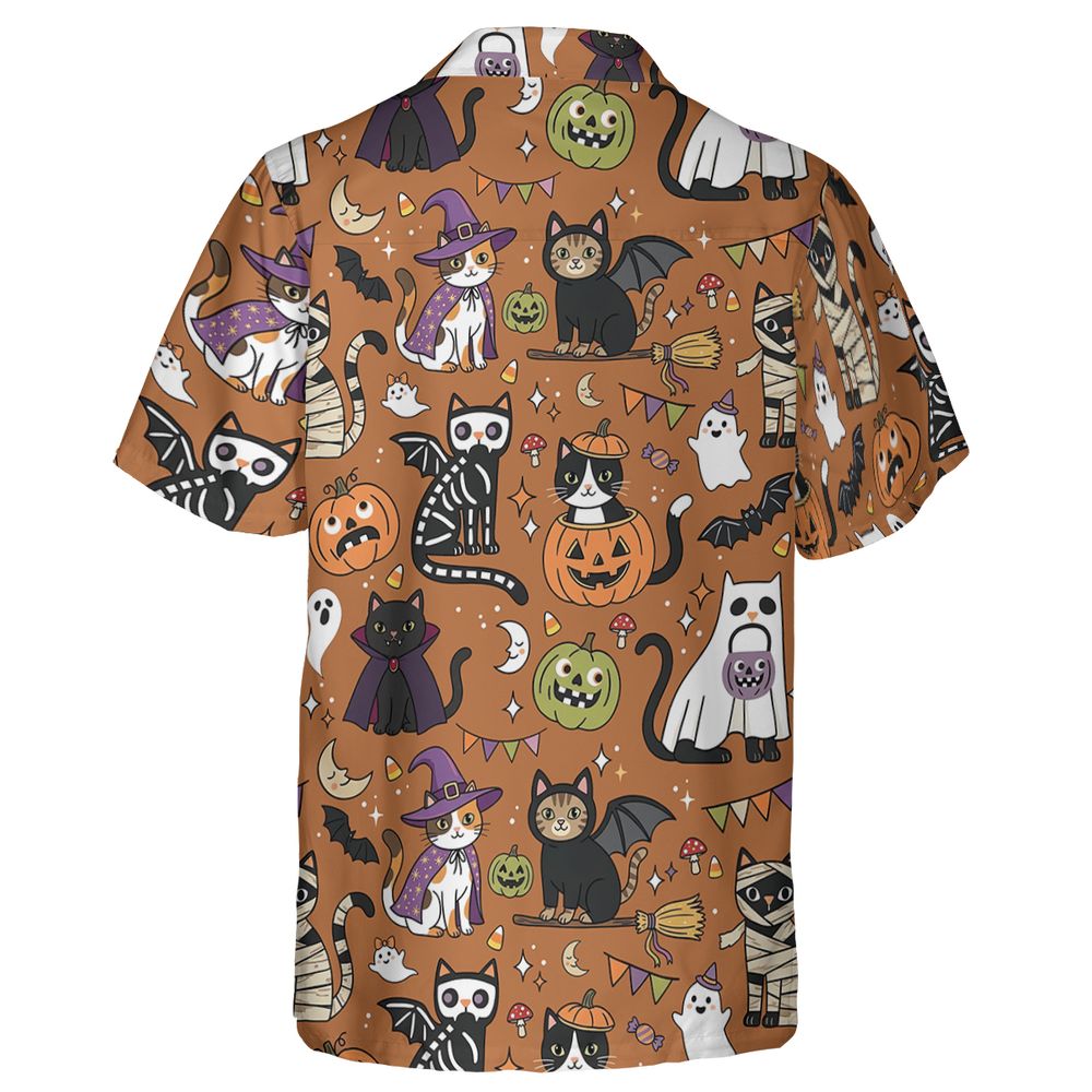 Classic Horror Cats Hawaiian Shirt -  - 2