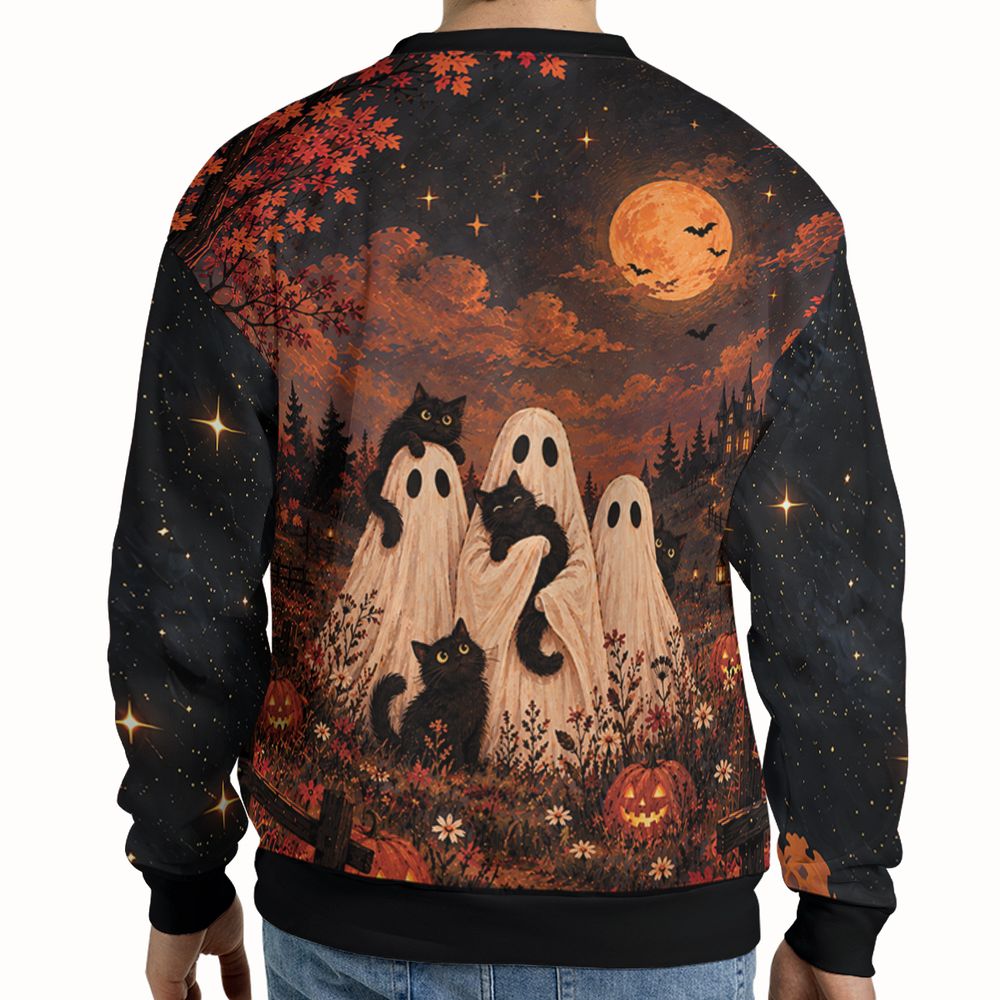Black Cats and Ghost Halloween Night -  - 2