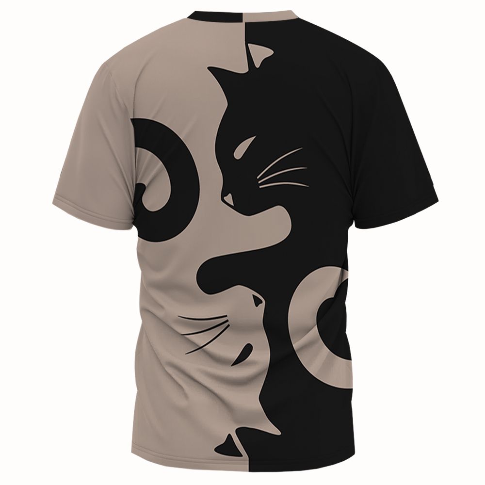 Lavender Spooky Halloween Cat Magic Full Print Unisex T-Shirt -  - 2
