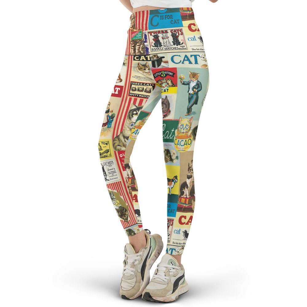 Musical Cats Playing Instruments Band Full Print Legging -  - 2