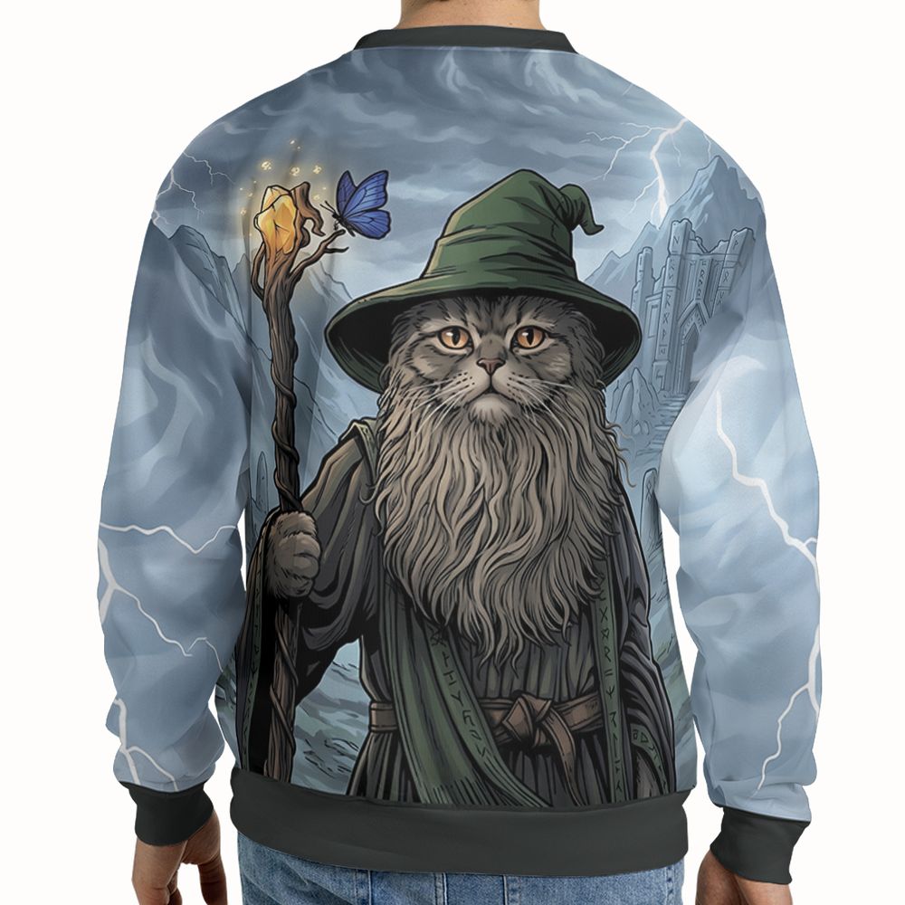 Wizard Cat Full Print Sweatshirt -  - 2