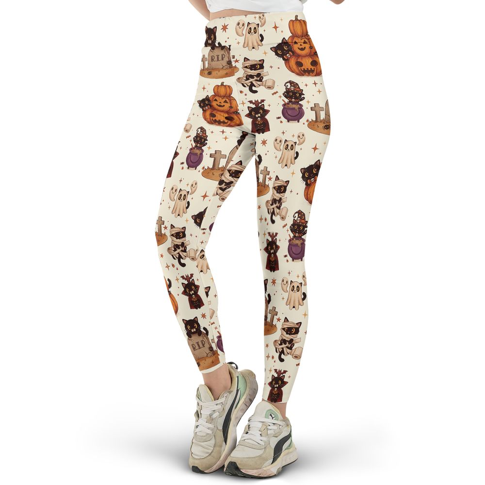 Kawaii Halloween Spooky Cats Hawaiian -  - 2