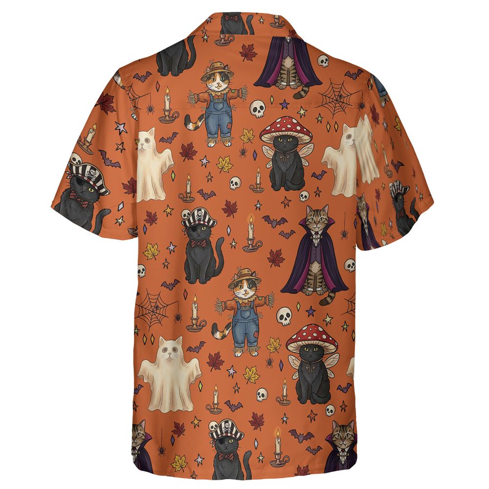 Feline Fright Fest Hawaiian Shirt -  - 2