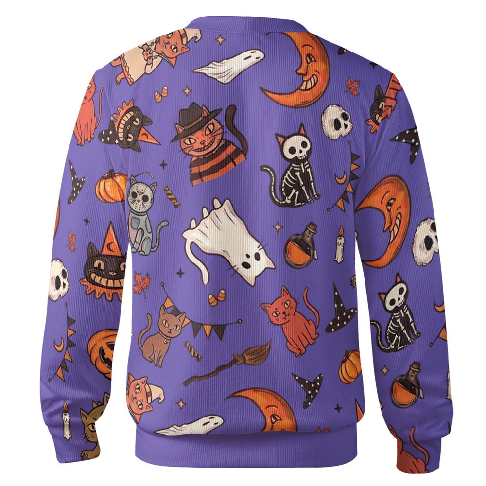 Retro Halloween Cats Purple -  - 2
